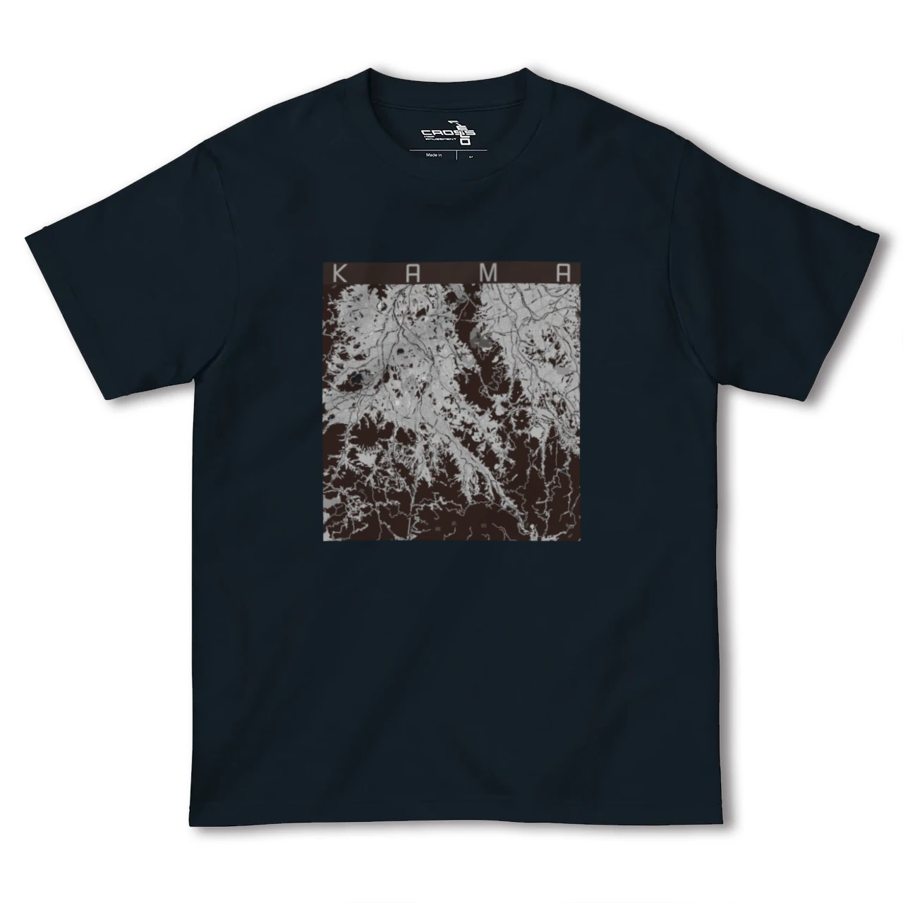 【嘉麻(福岡県)】地図柄ヘビーウェイトTシャツ