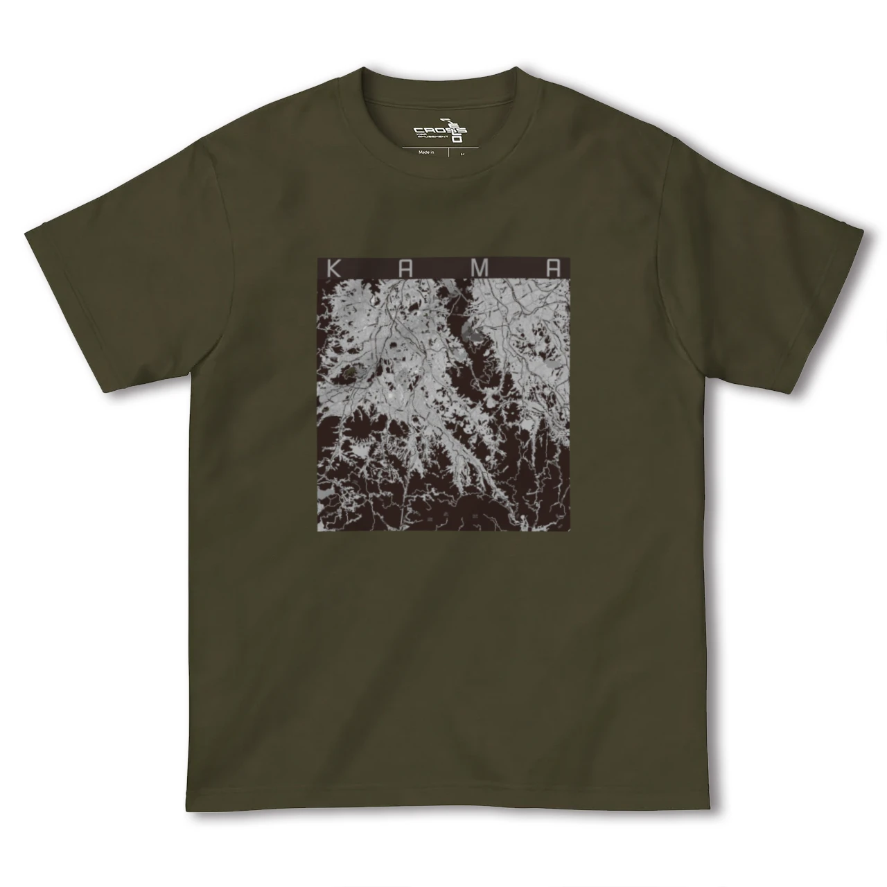 【嘉麻(福岡県)】地図柄ヘビーウェイトTシャツ