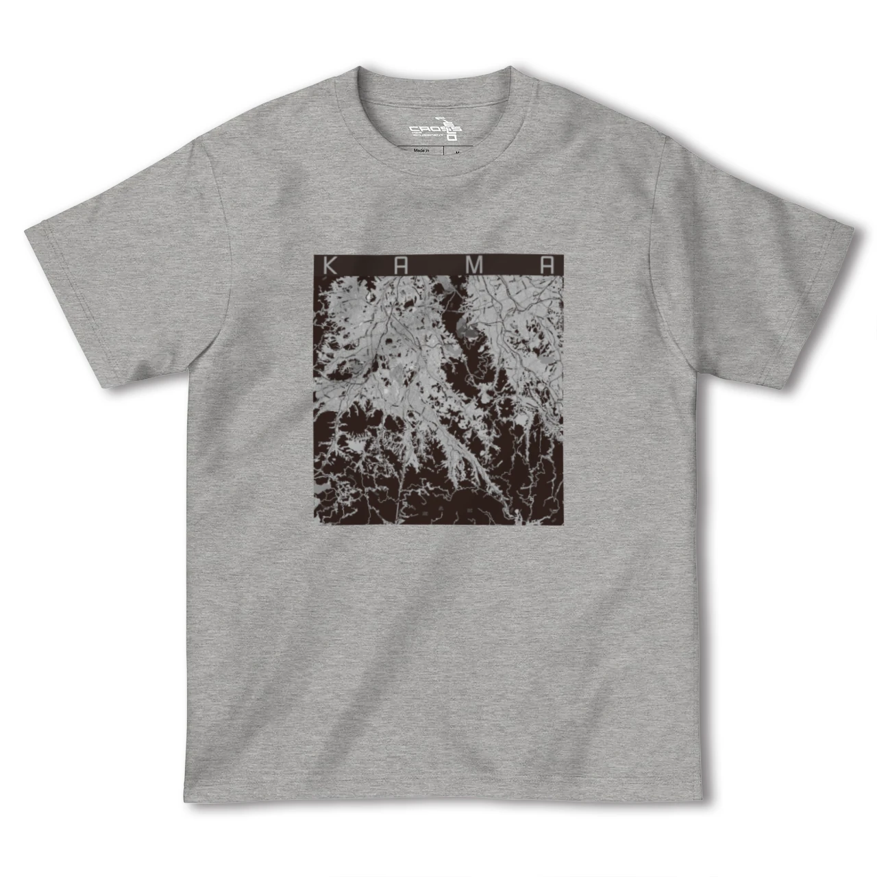 【嘉麻(福岡県)】地図柄ヘビーウェイトTシャツ