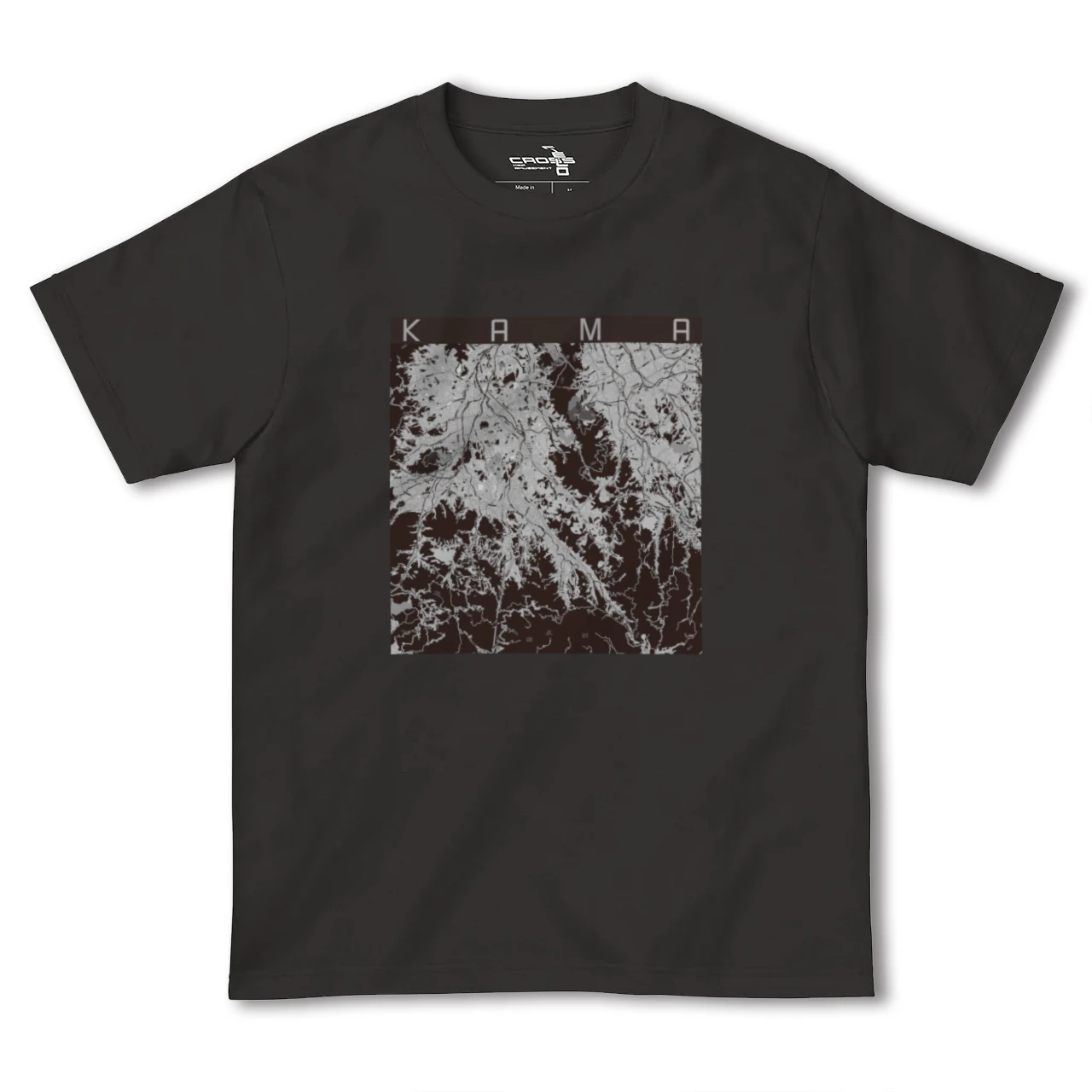 【嘉麻(福岡県)】地図柄ヘビーウェイトTシャツ