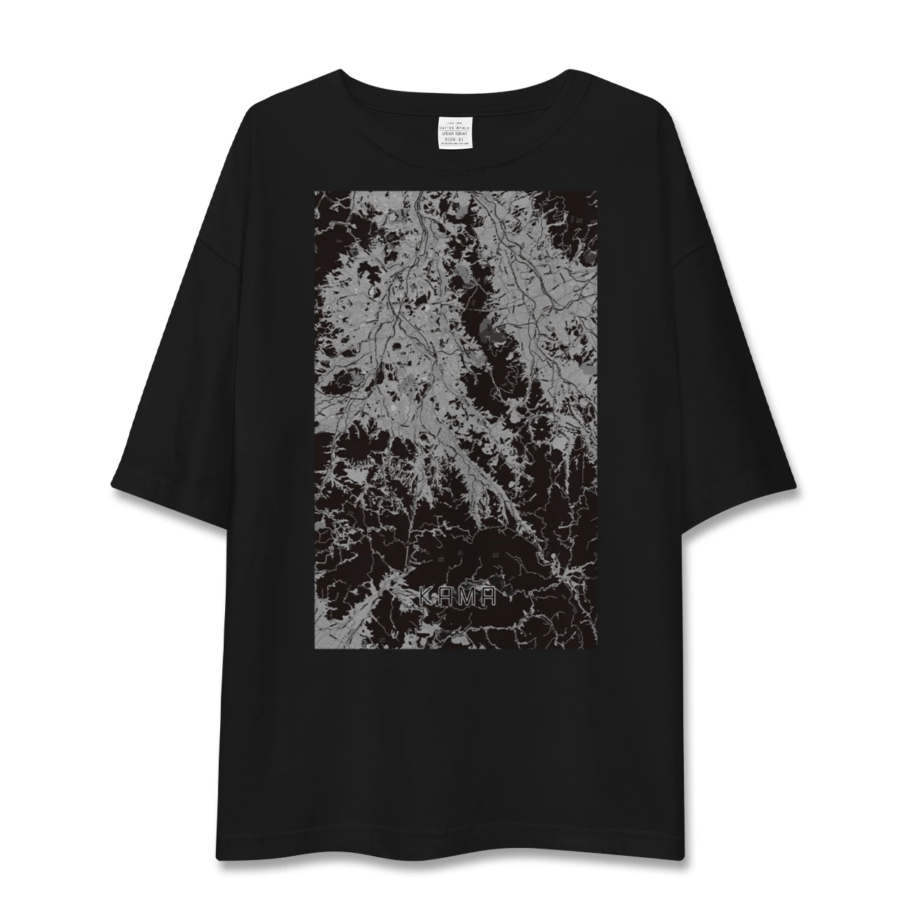 【嘉麻(福岡県)】地図柄ビッグシルエットTシャツ