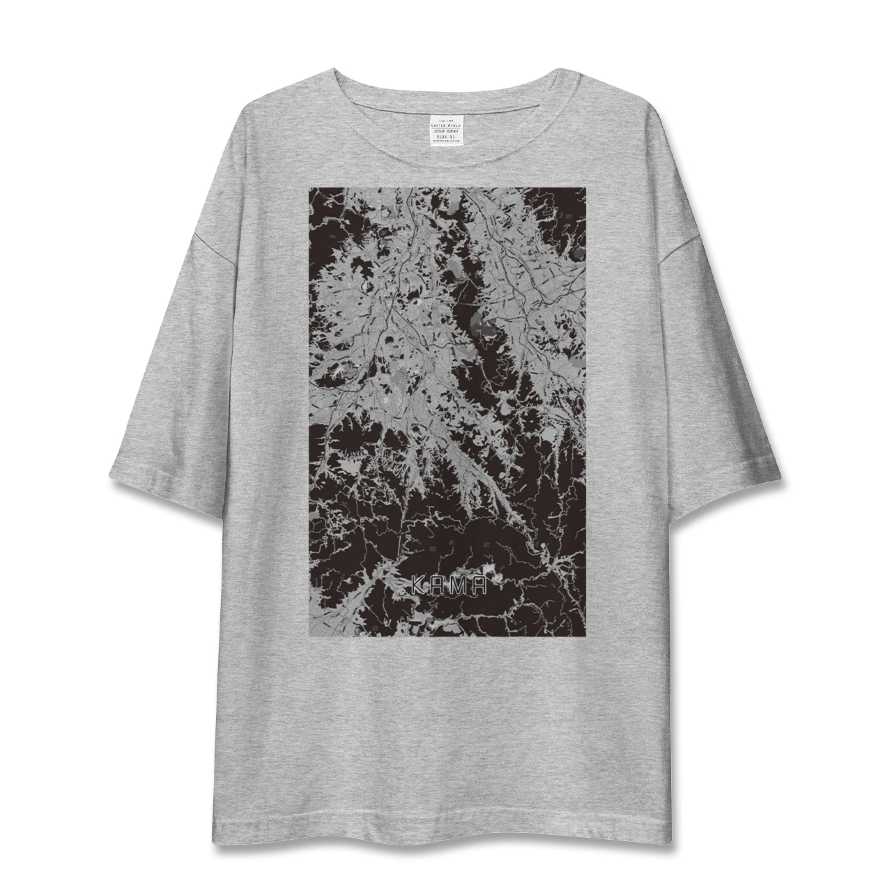 【嘉麻(福岡県)】地図柄ビッグシルエットTシャツ