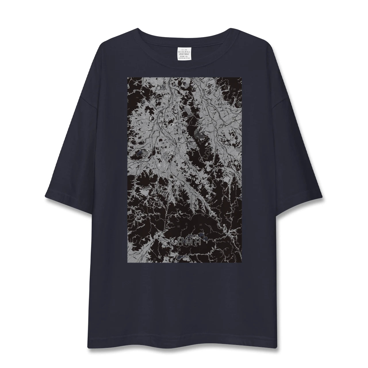 【嘉麻(福岡県)】地図柄ビッグシルエットTシャツ