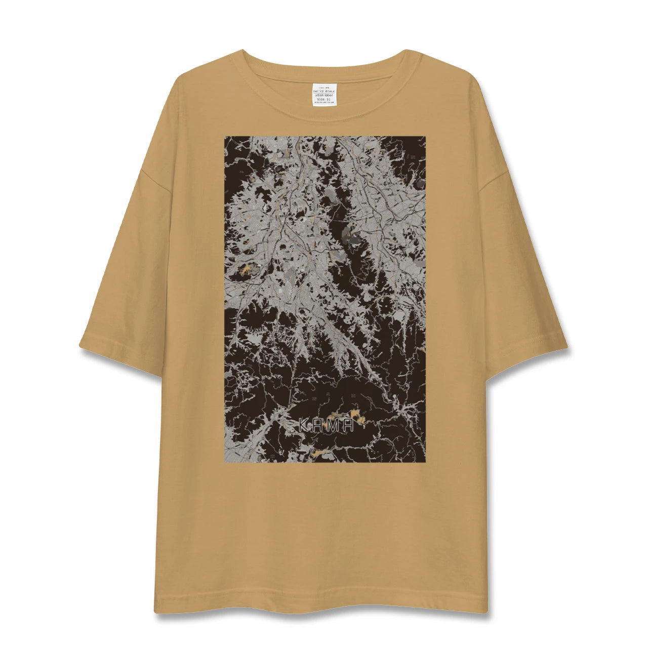 【嘉麻(福岡県)】地図柄ビッグシルエットTシャツ