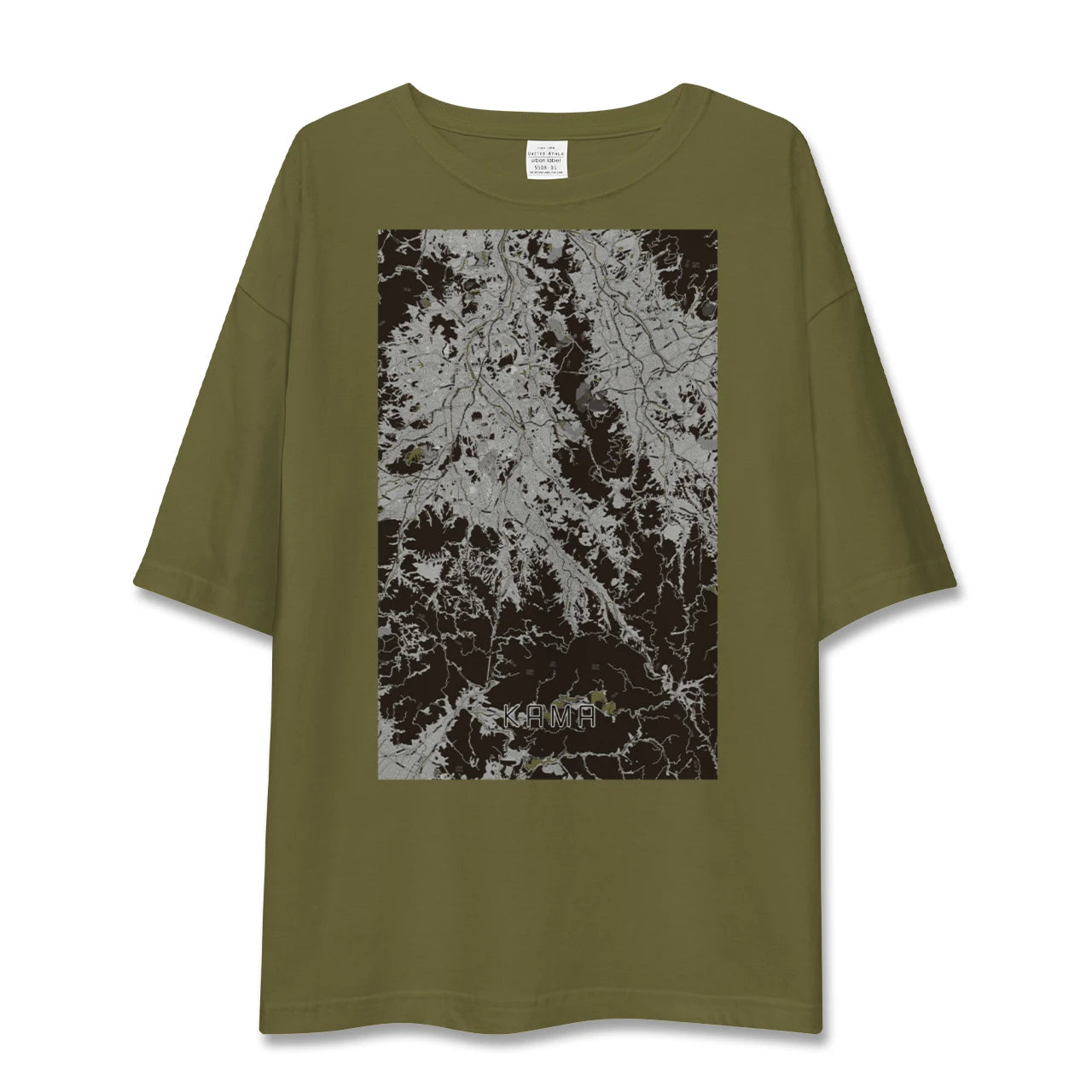 【嘉麻(福岡県)】地図柄ビッグシルエットTシャツ