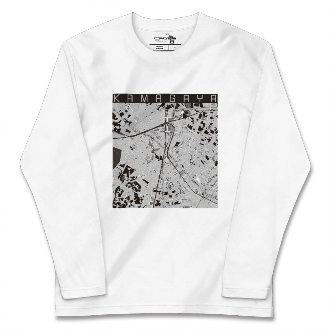 【鎌ケ谷(千葉県)】地図柄ロングスリーブTシャツ