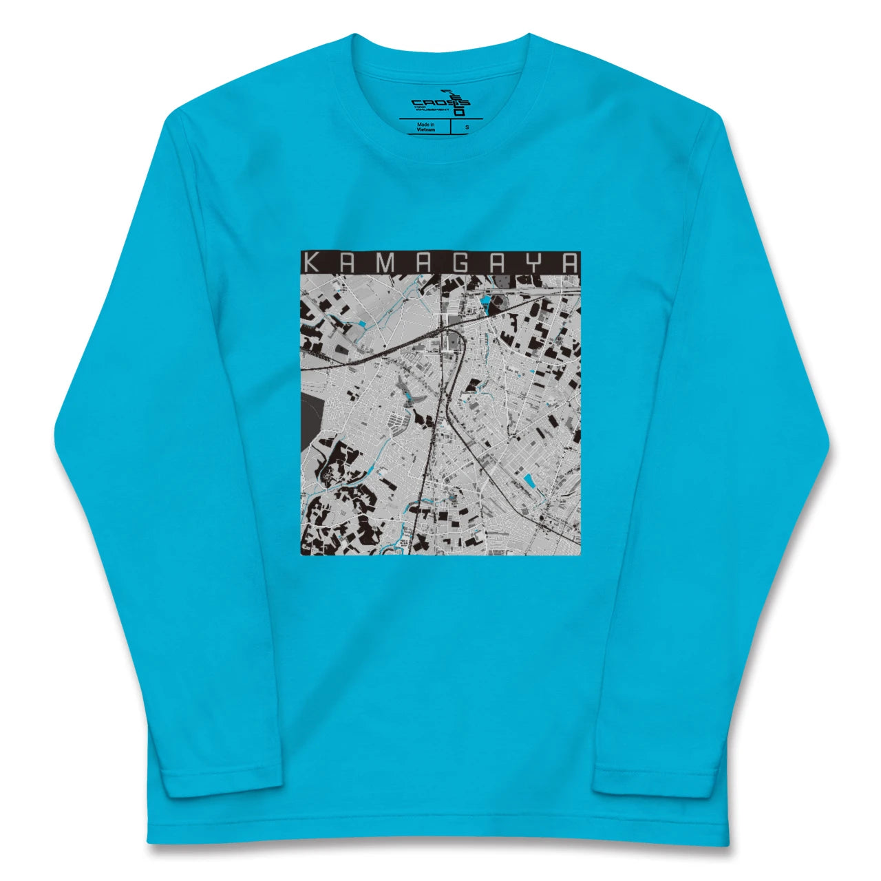 【鎌ケ谷(千葉県)】地図柄ロングスリーブTシャツ