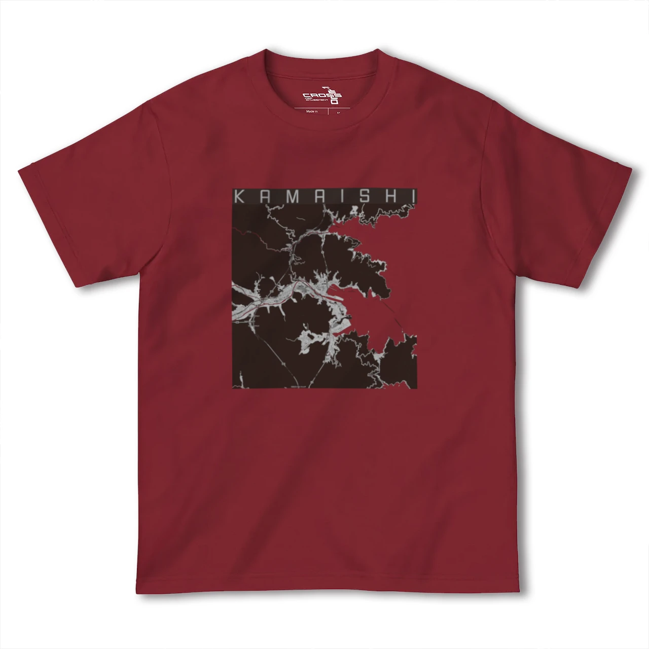 【釜石(岩手県)】地図柄ヘビーウェイトTシャツ