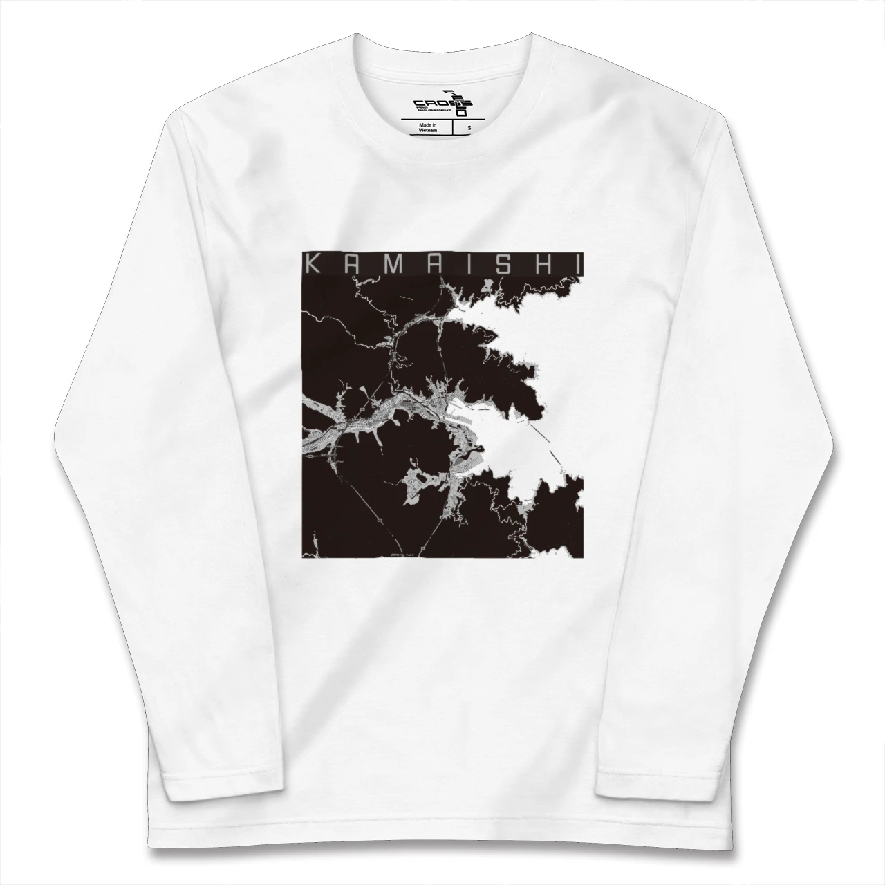 【釜石(岩手県)】地図柄ロングスリーブTシャツ