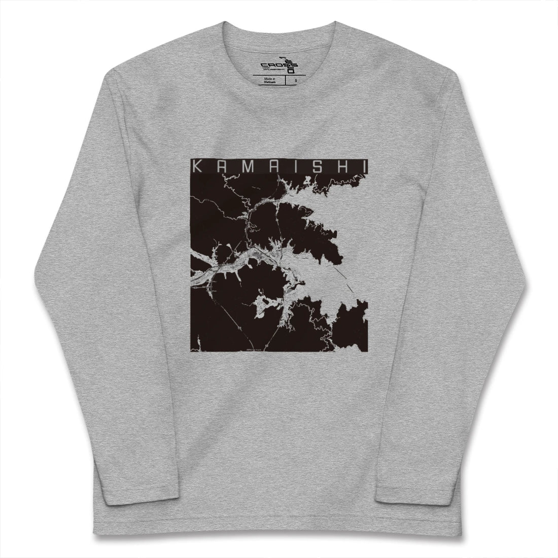 【釜石(岩手県)】地図柄ロングスリーブTシャツ