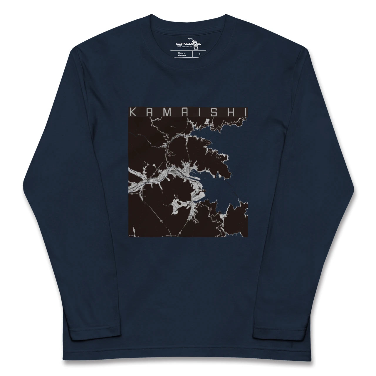 【釜石(岩手県)】地図柄ロングスリーブTシャツ