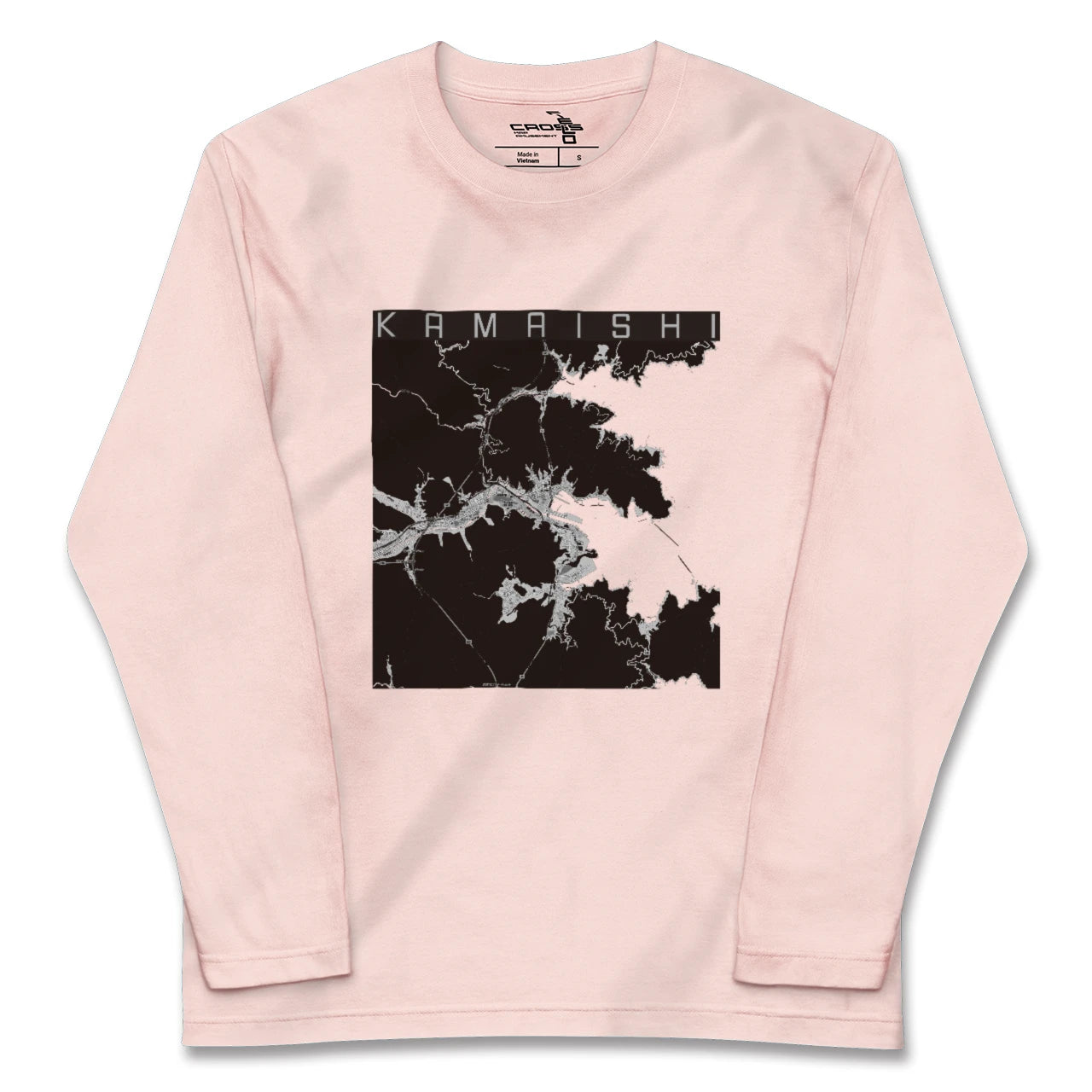 【釜石(岩手県)】地図柄ロングスリーブTシャツ