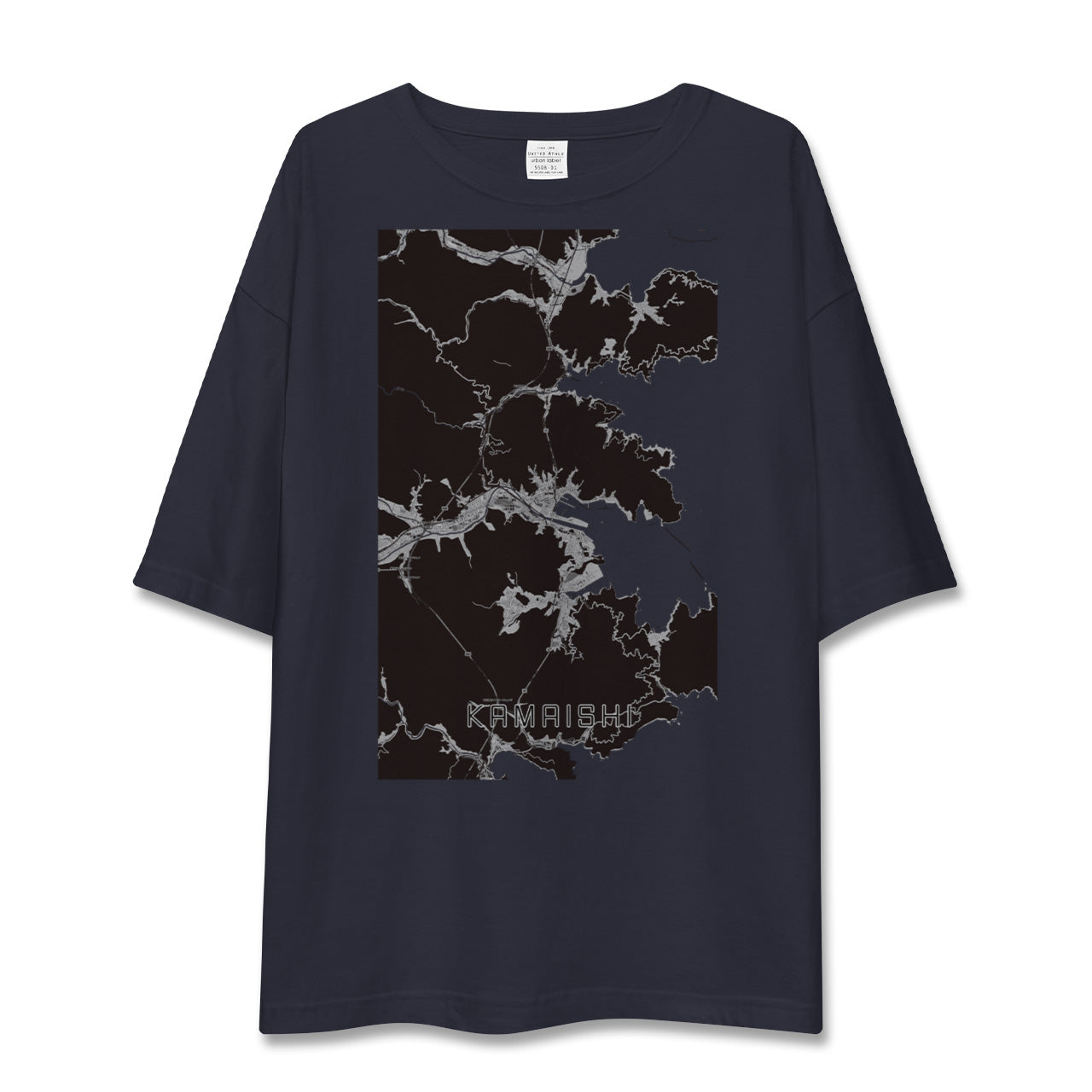 【釜石(岩手県)】地図柄ビッグシルエットTシャツ