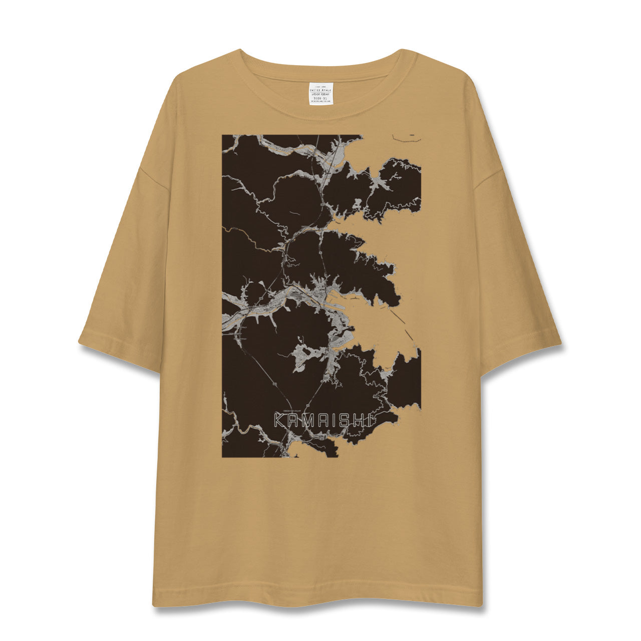 【釜石(岩手県)】地図柄ビッグシルエットTシャツ