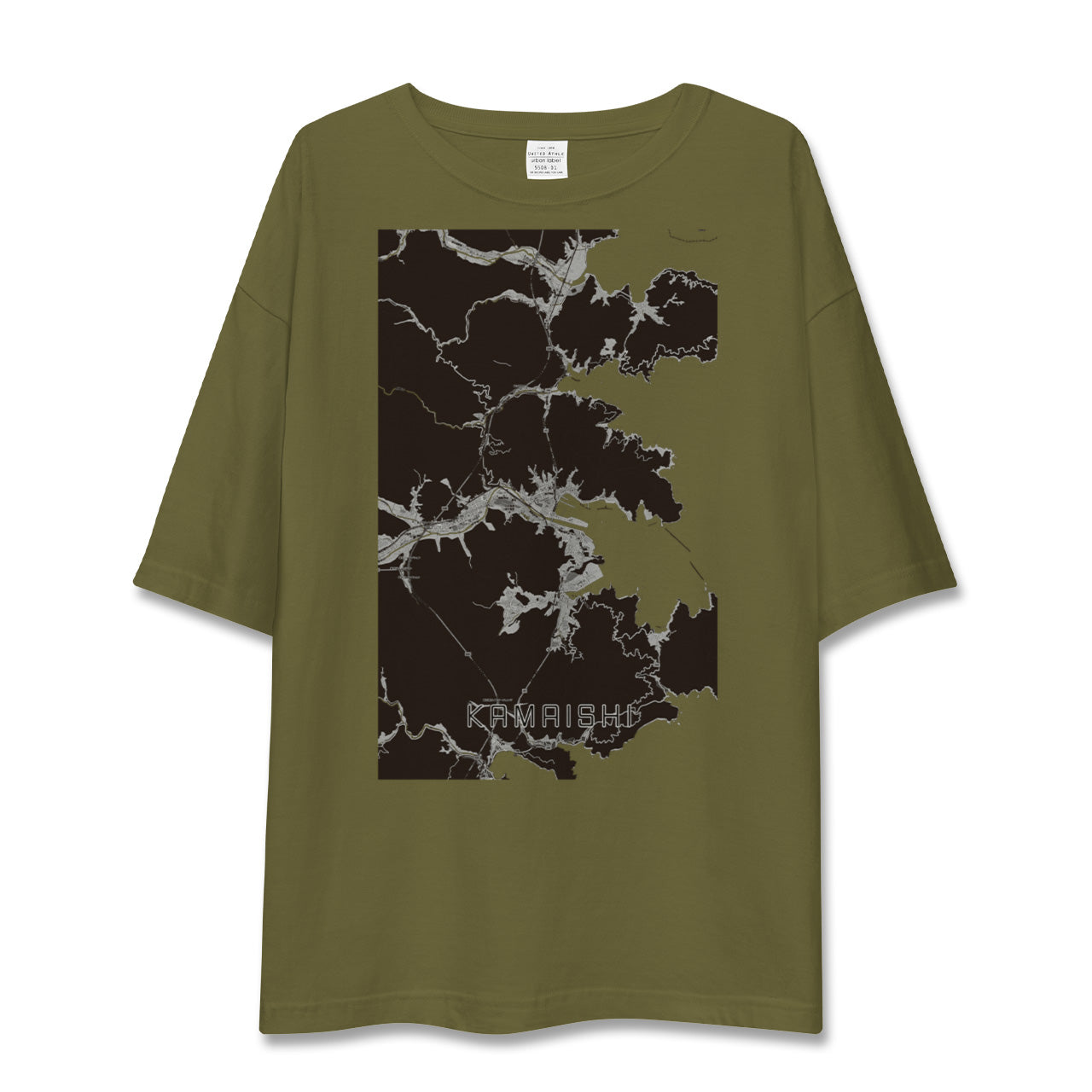 【釜石(岩手県)】地図柄ビッグシルエットTシャツ
