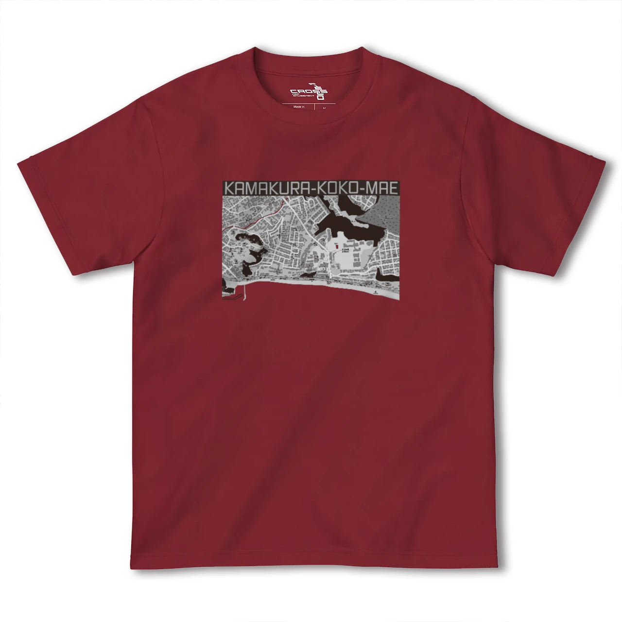 【鎌倉高校前(神奈川県)】地図柄ヘビーウェイトTシャツ