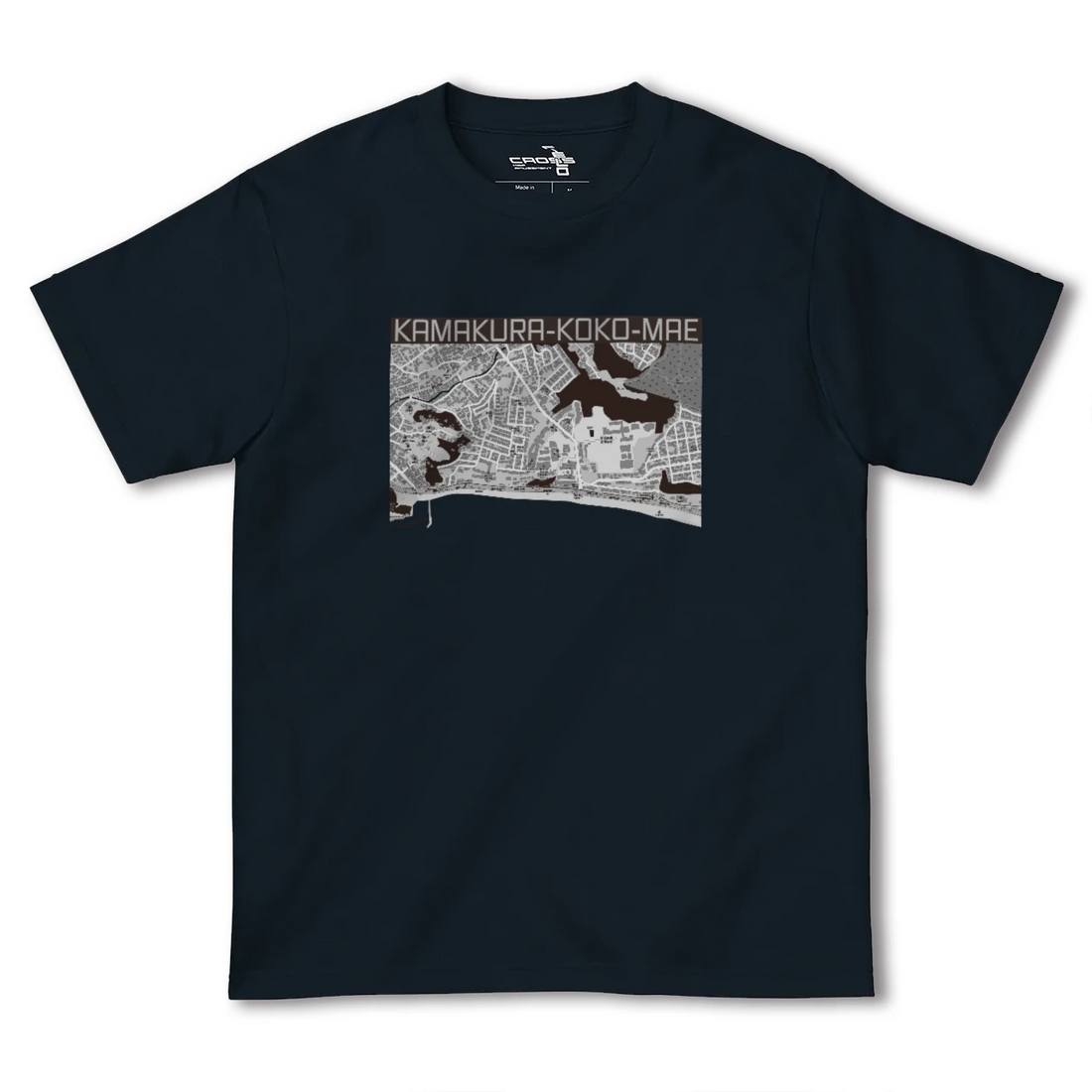 【鎌倉高校前(神奈川県)】地図柄ヘビーウェイトTシャツ