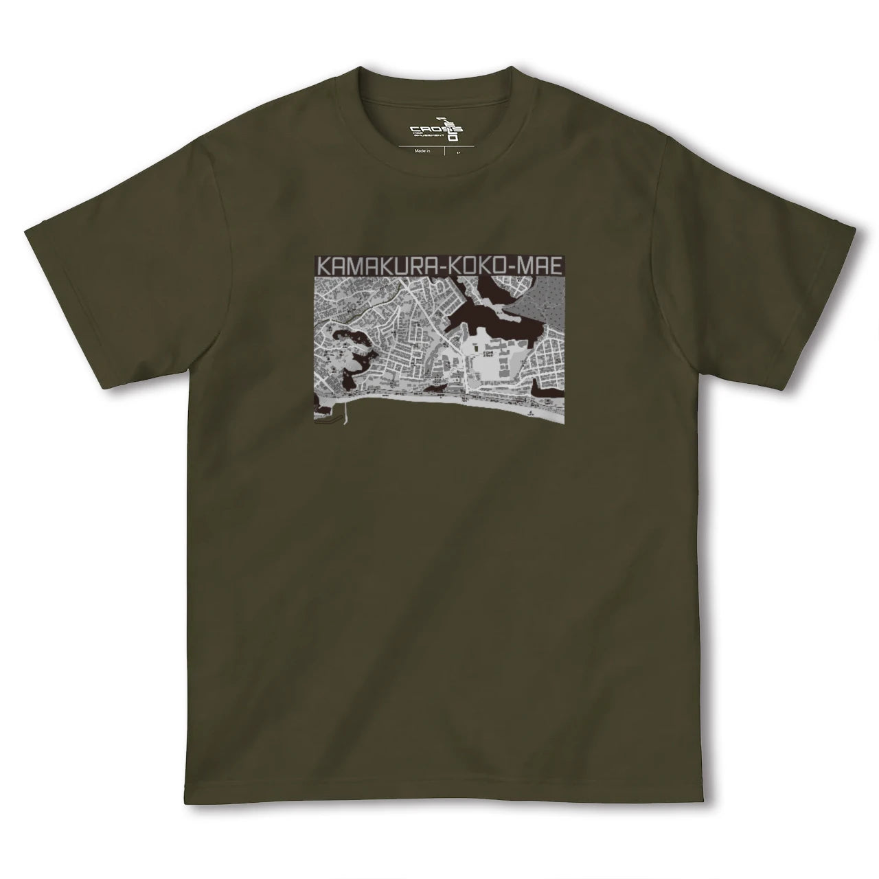 【鎌倉高校前(神奈川県)】地図柄ヘビーウェイトTシャツ