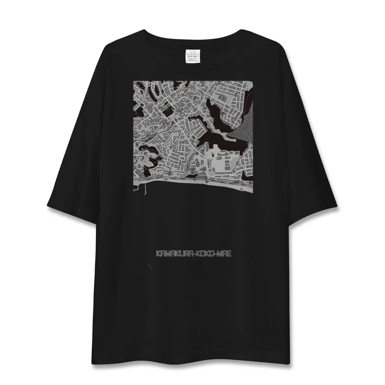 【鎌倉高校前(神奈川県)】地図柄ビッグシルエットTシャツ