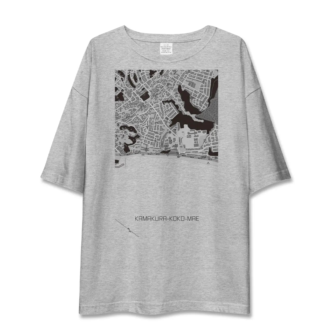【鎌倉高校前(神奈川県)】地図柄ビッグシルエットTシャツ
