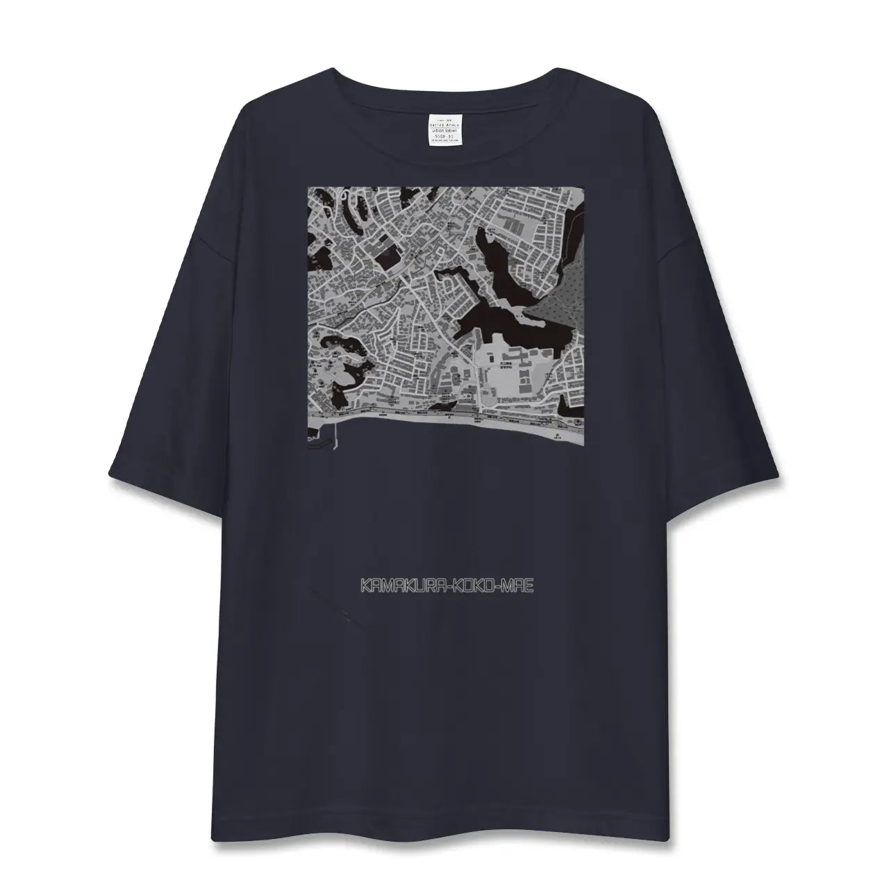 【鎌倉高校前(神奈川県)】地図柄ビッグシルエットTシャツ