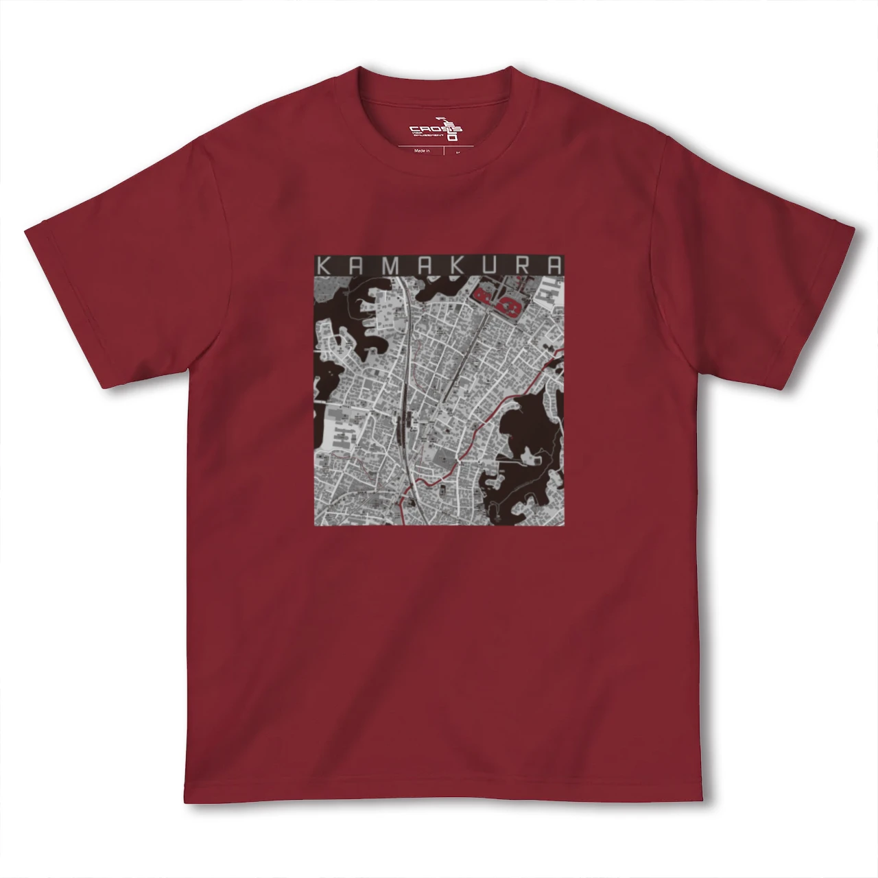 【鎌倉2(神奈川県)】地図柄ヘビーウェイトTシャツ