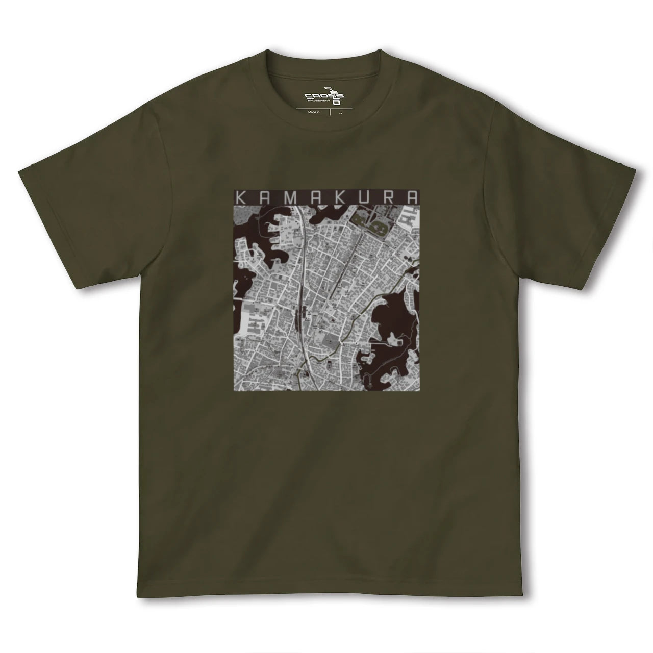 【鎌倉2(神奈川県)】地図柄ヘビーウェイトTシャツ