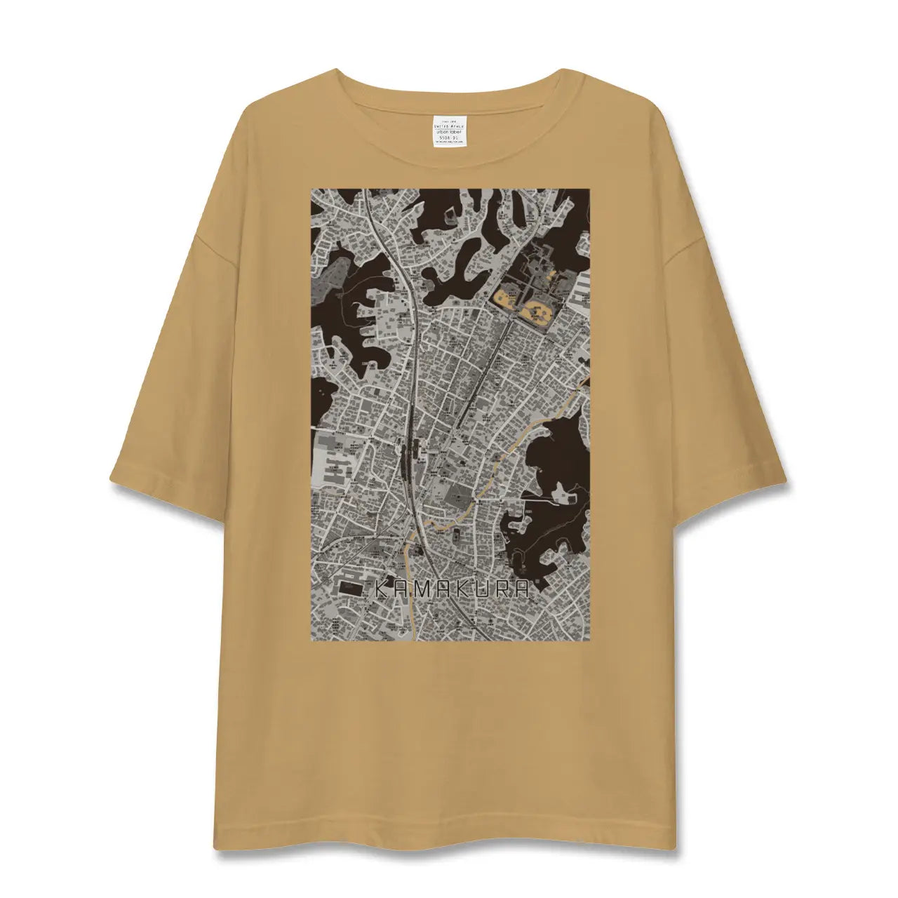 【鎌倉2(神奈川県)】地図柄ビッグシルエットTシャツ