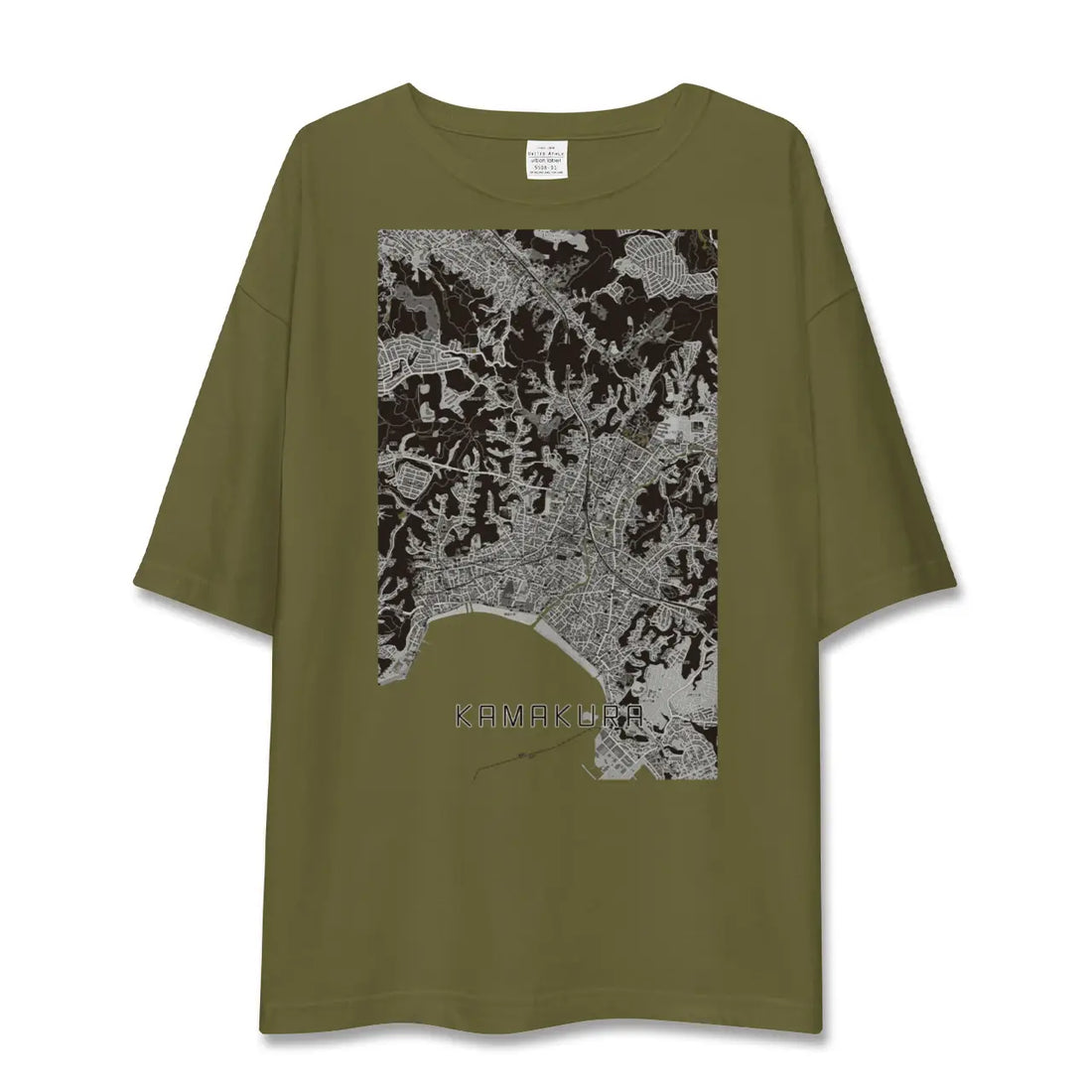 【鎌倉(神奈川県)】地図柄ビッグシルエットTシャツ