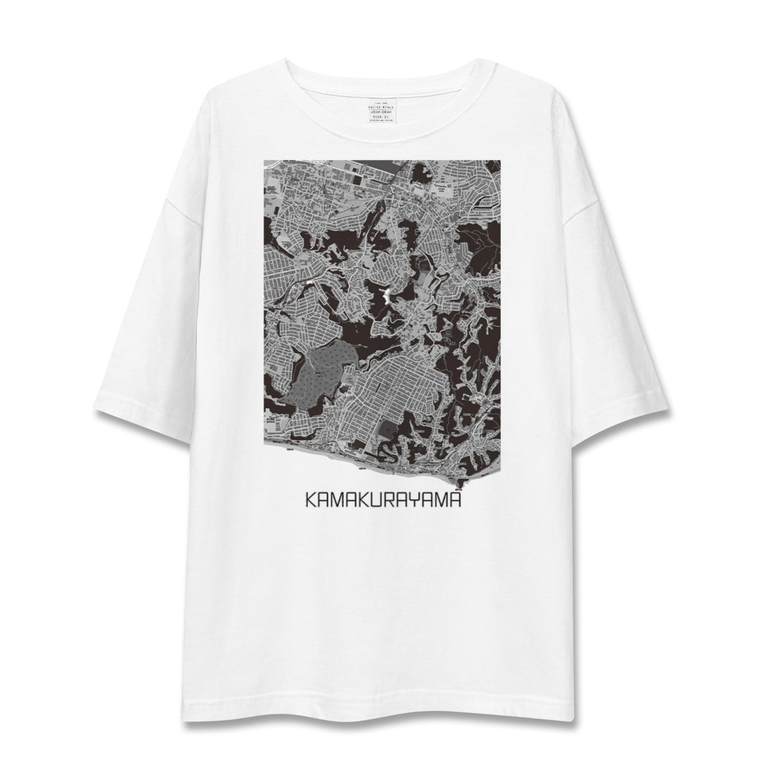 【鎌倉山(神奈川県)】地図柄ビッグシルエットTシャツ