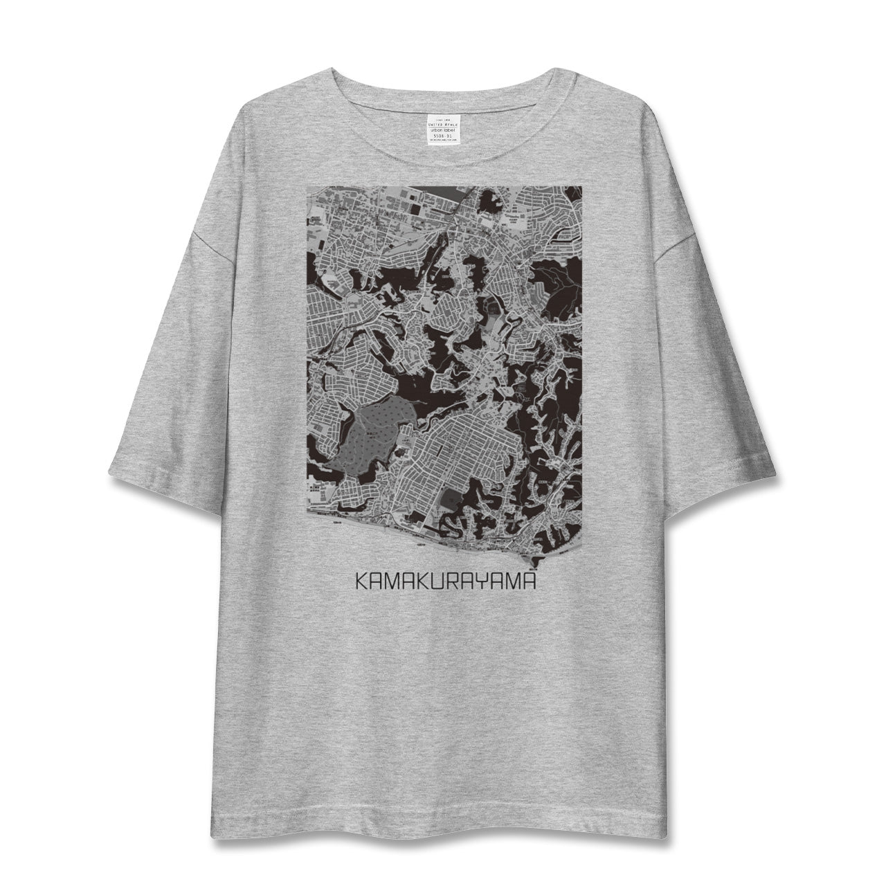 【鎌倉山(神奈川県)】地図柄ビッグシルエットTシャツ