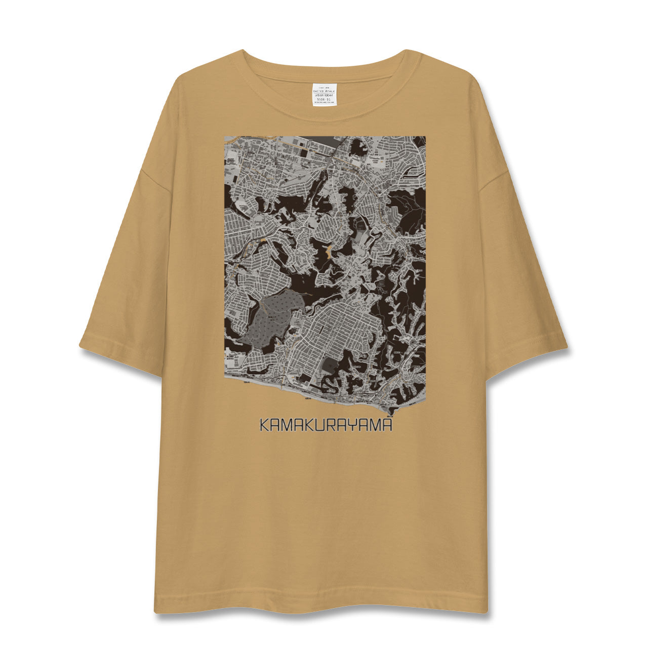 【鎌倉山(神奈川県)】地図柄ビッグシルエットTシャツ