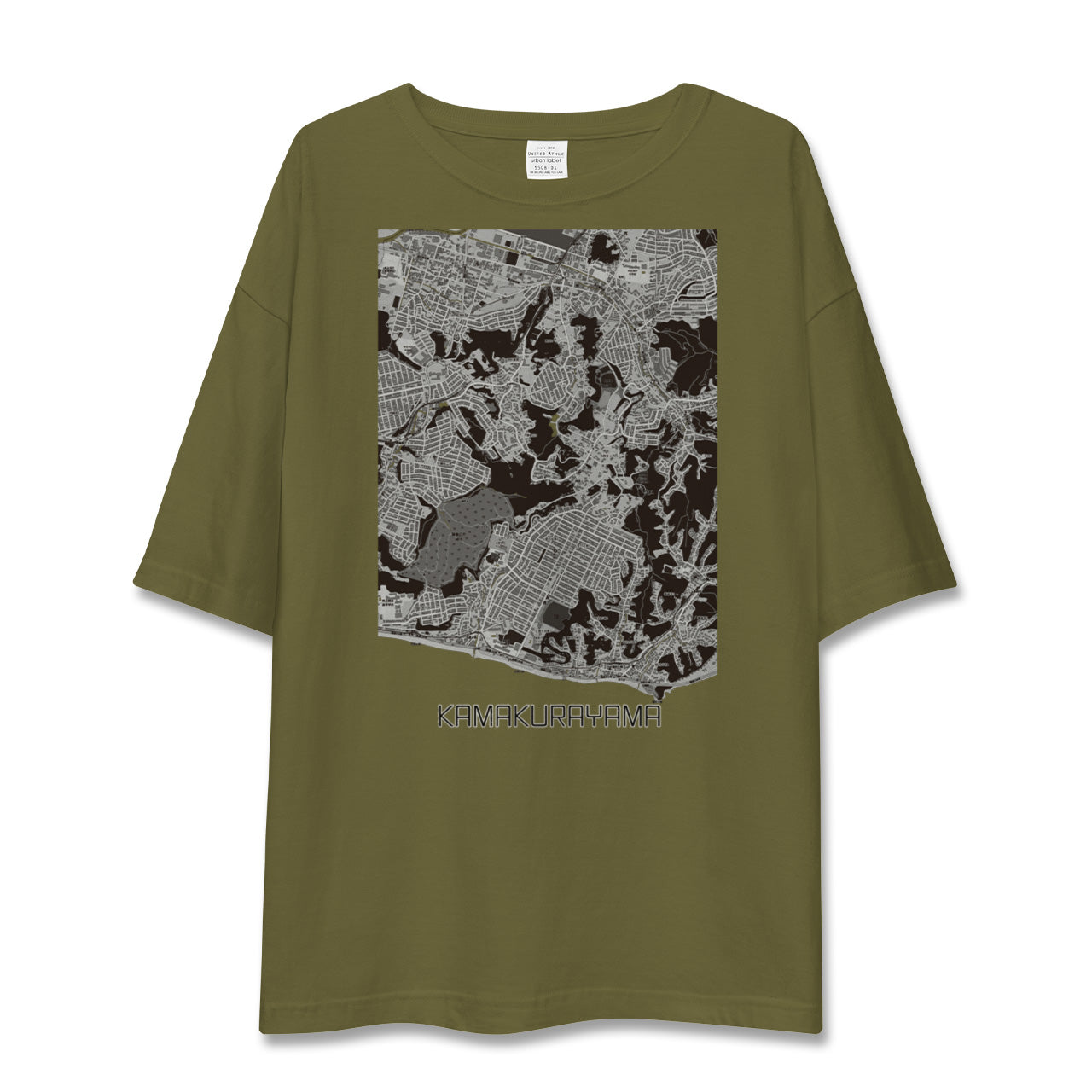 【鎌倉山(神奈川県)】地図柄ビッグシルエットTシャツ
