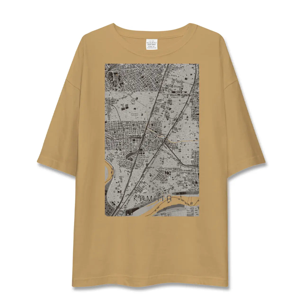 【蒲田(東京都)】地図柄ビッグシルエットTシャツ