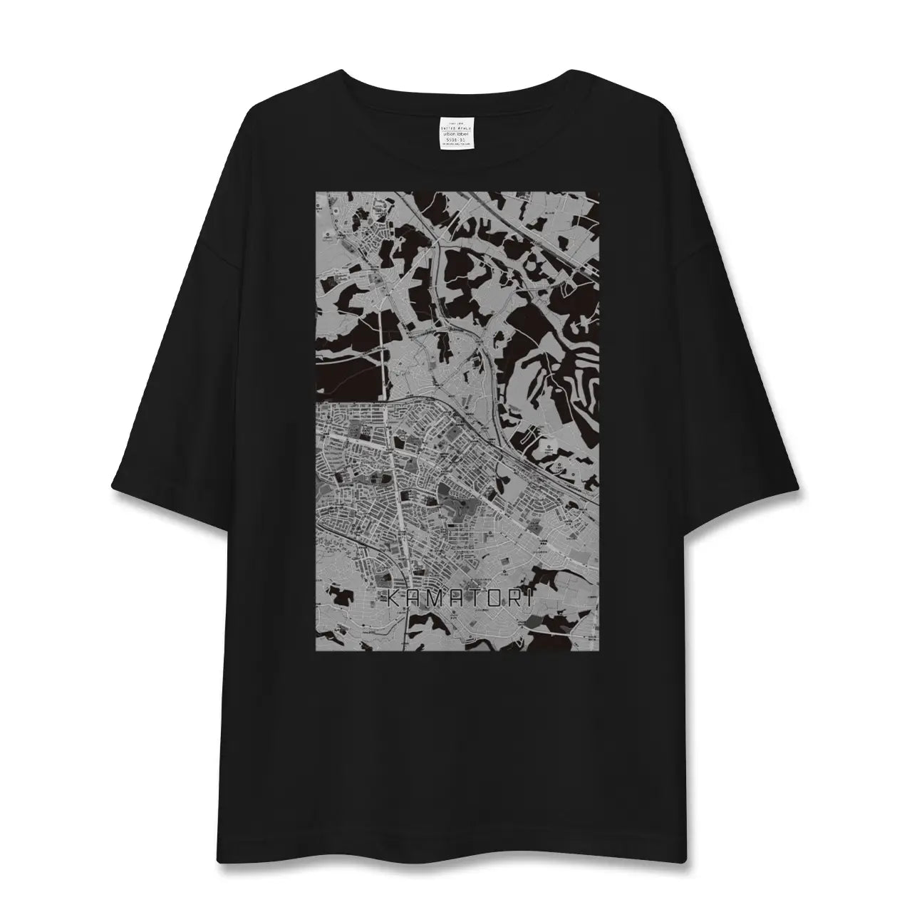 【鎌取(千葉県)】地図柄ビッグシルエットTシャツ