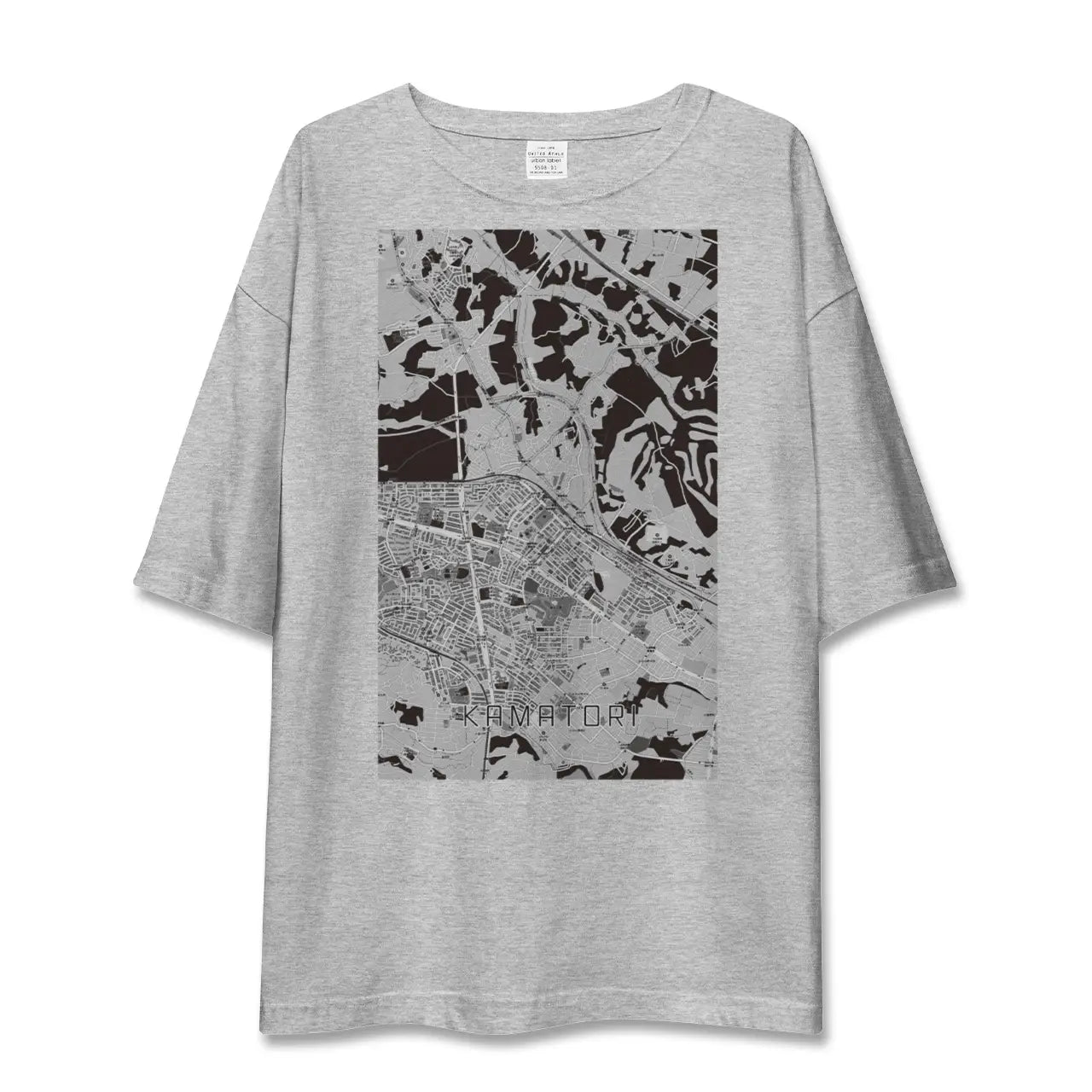 【鎌取(千葉県)】地図柄ビッグシルエットTシャツ