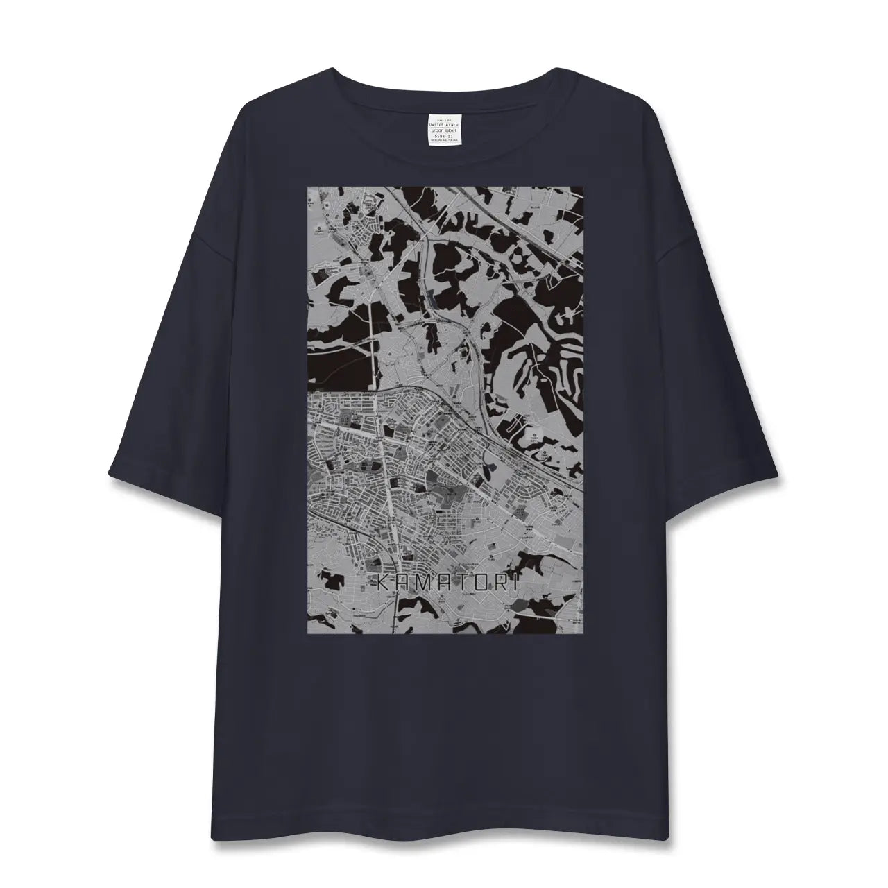 【鎌取(千葉県)】地図柄ビッグシルエットTシャツ