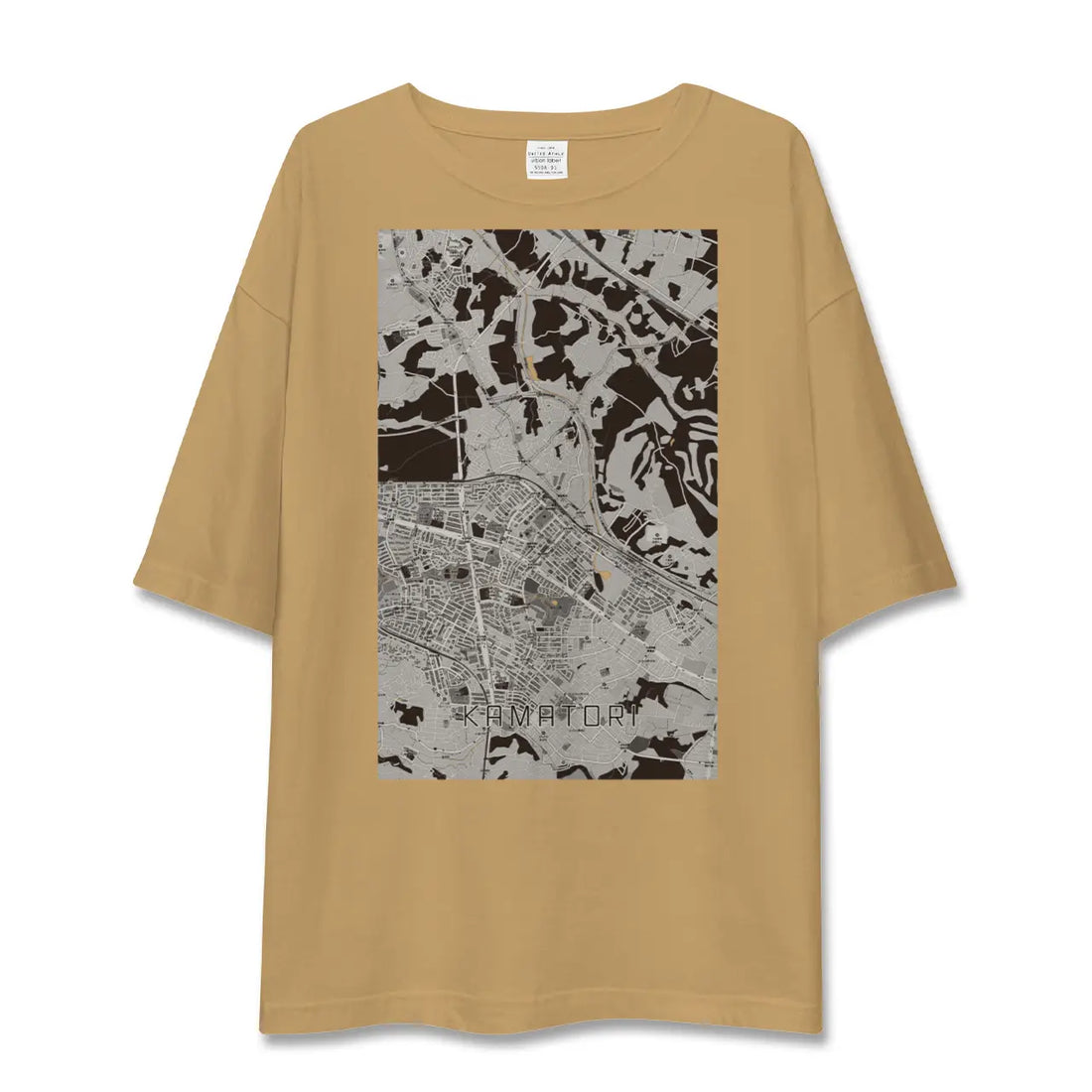 【鎌取(千葉県)】地図柄ビッグシルエットTシャツ