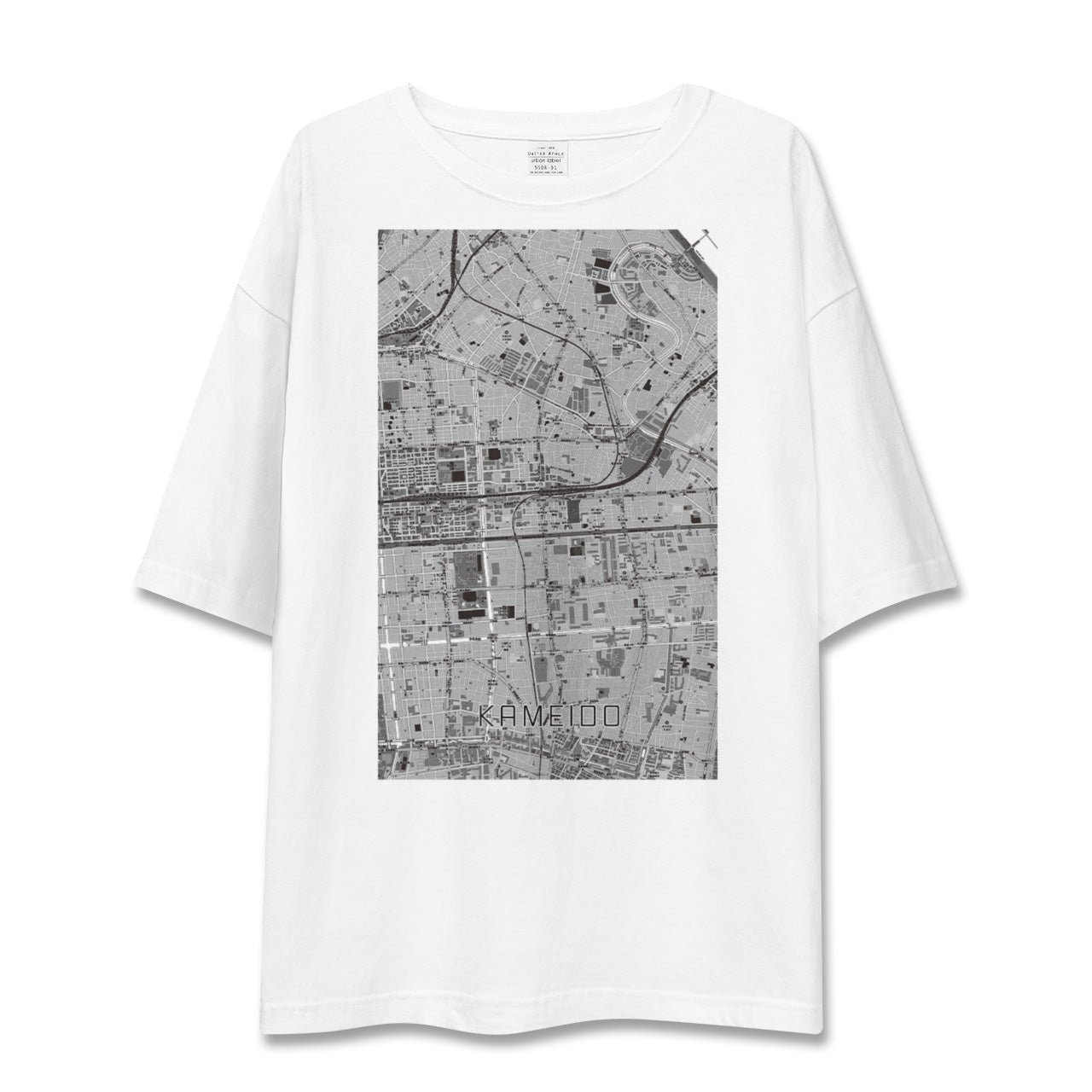 【亀戸(東京都)】地図柄ビッグシルエットTシャツ