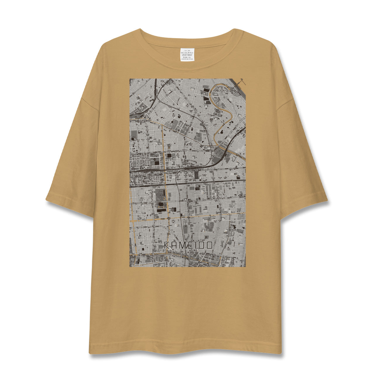 【亀戸(東京都)】地図柄ビッグシルエットTシャツ
