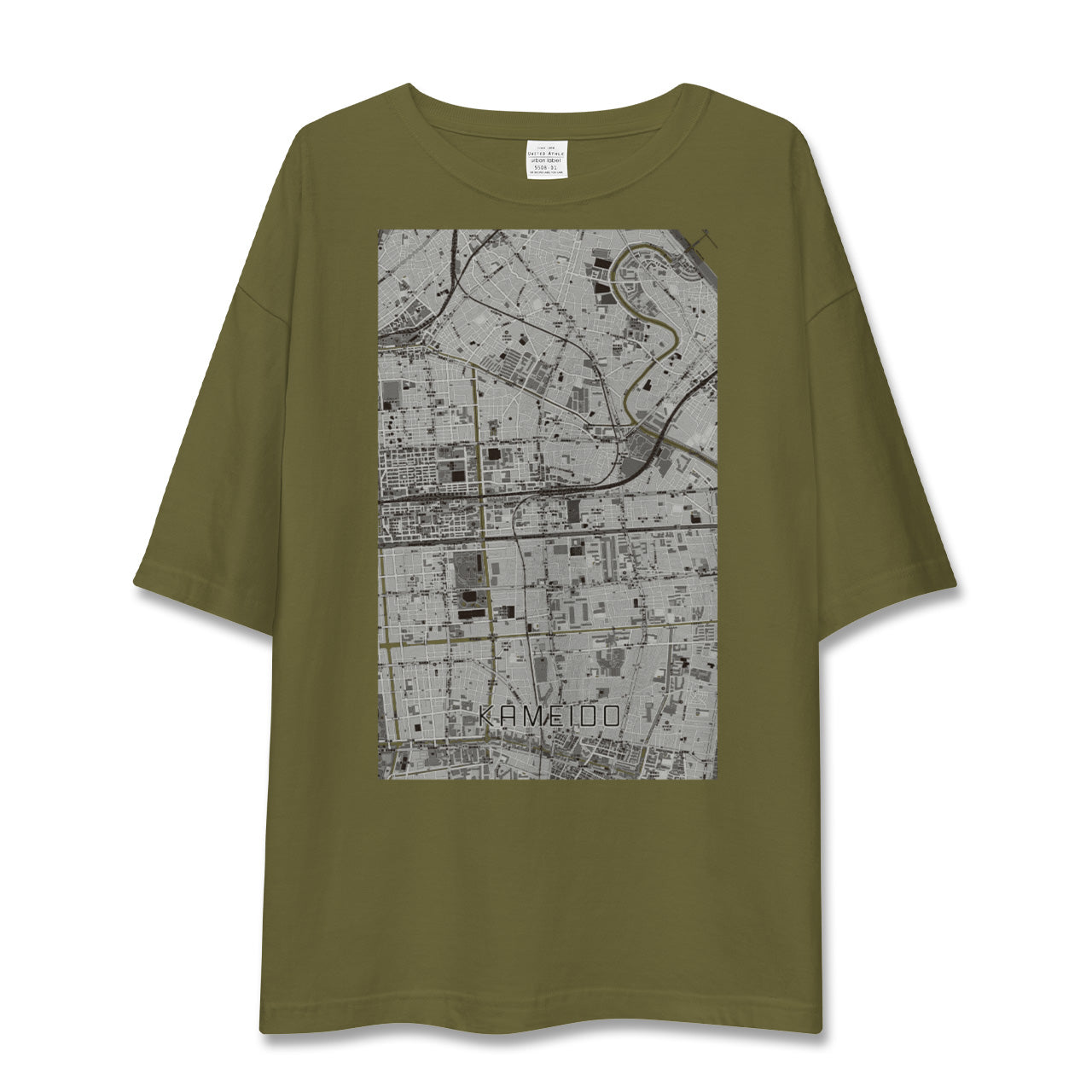 【亀戸(東京都)】地図柄ビッグシルエットTシャツ