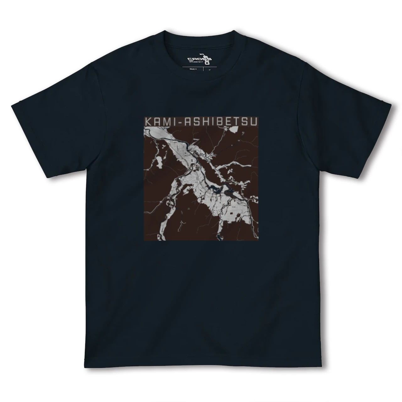 【上芦別(北海道)】地図柄ヘビーウェイトTシャツ