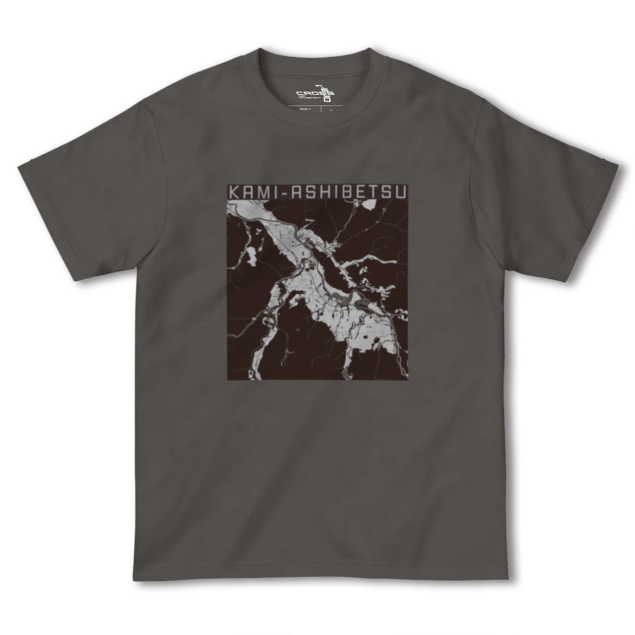 【上芦別(北海道)】地図柄ヘビーウェイトTシャツ