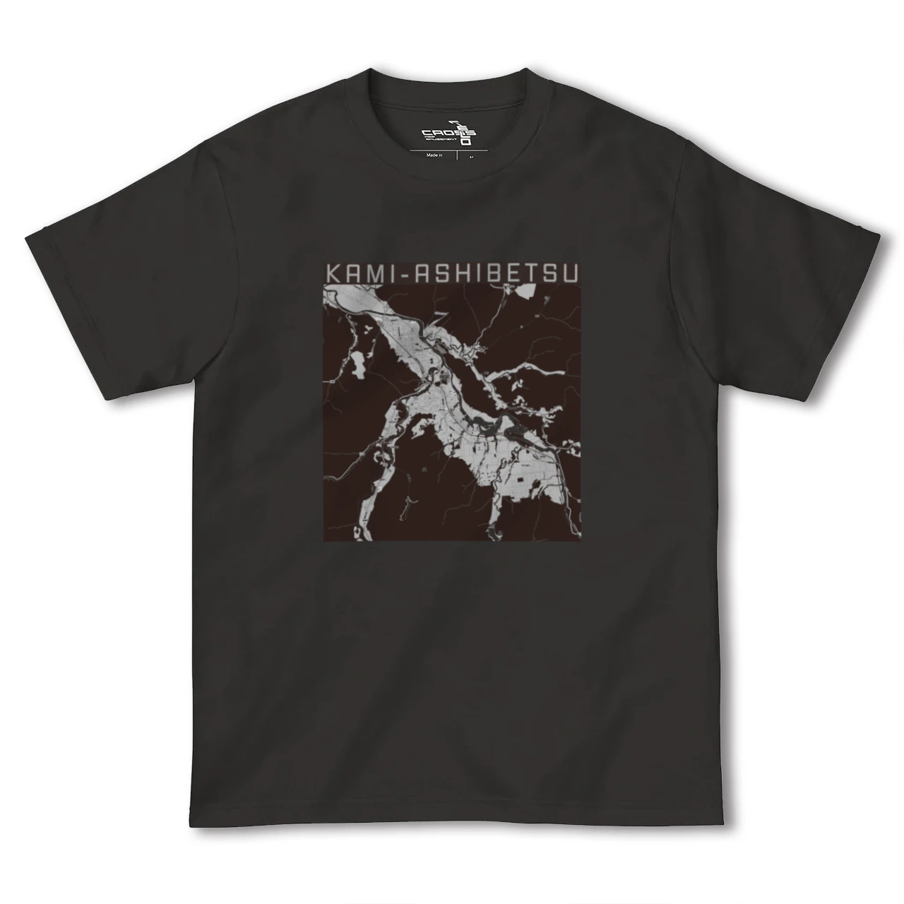 【上芦別(北海道)】地図柄ヘビーウェイトTシャツ