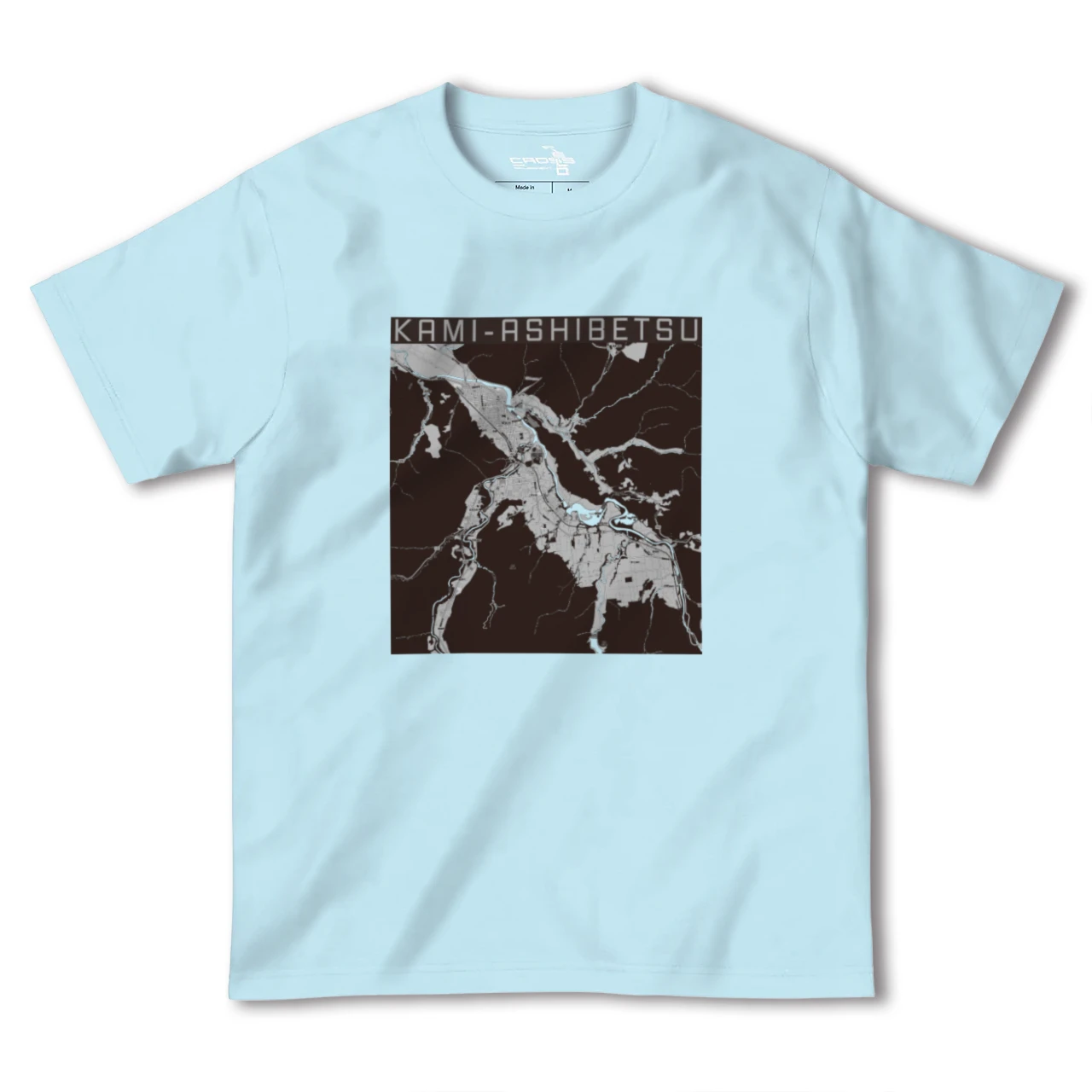 【上芦別(北海道)】地図柄ヘビーウェイトTシャツ