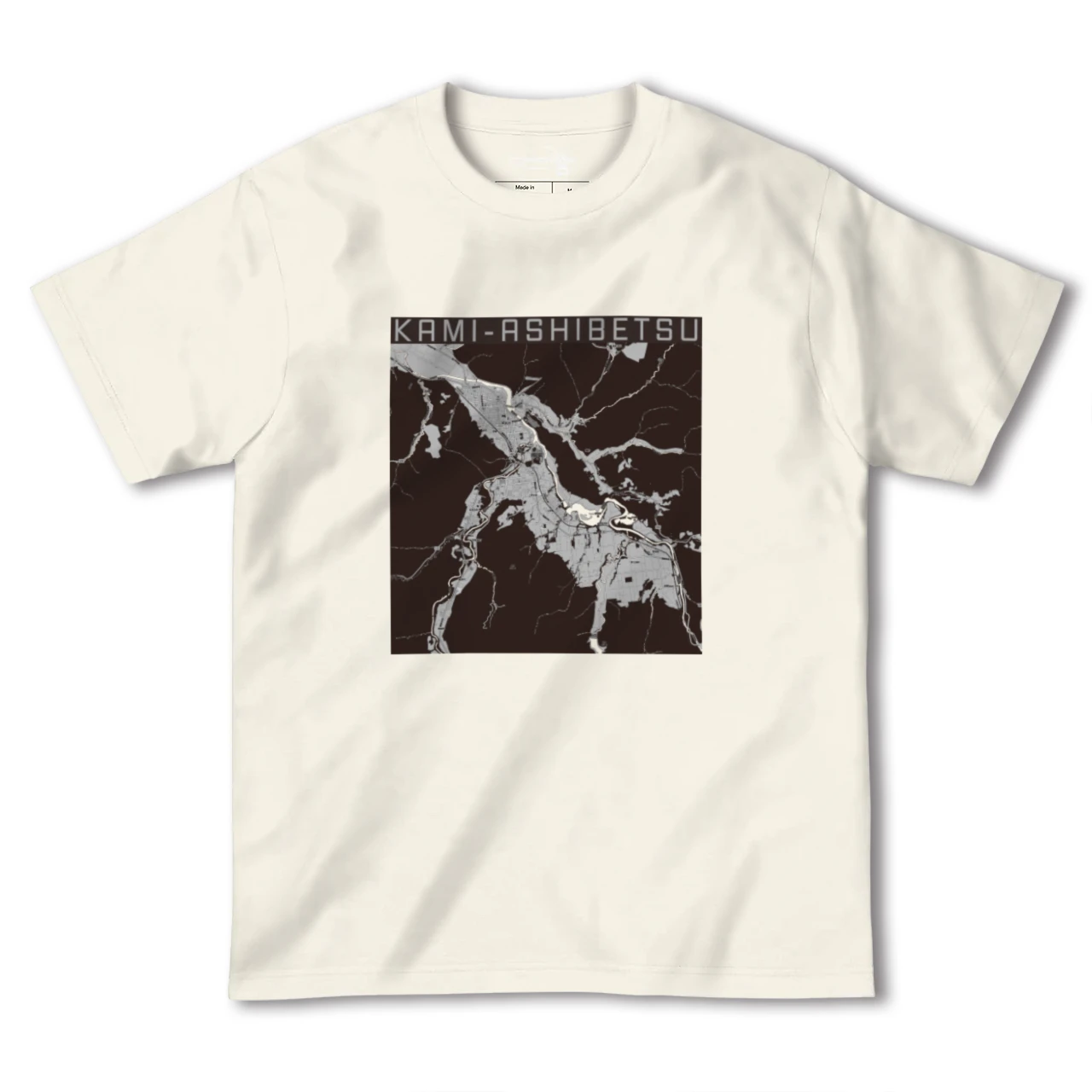 【上芦別(北海道)】地図柄ヘビーウェイトTシャツ