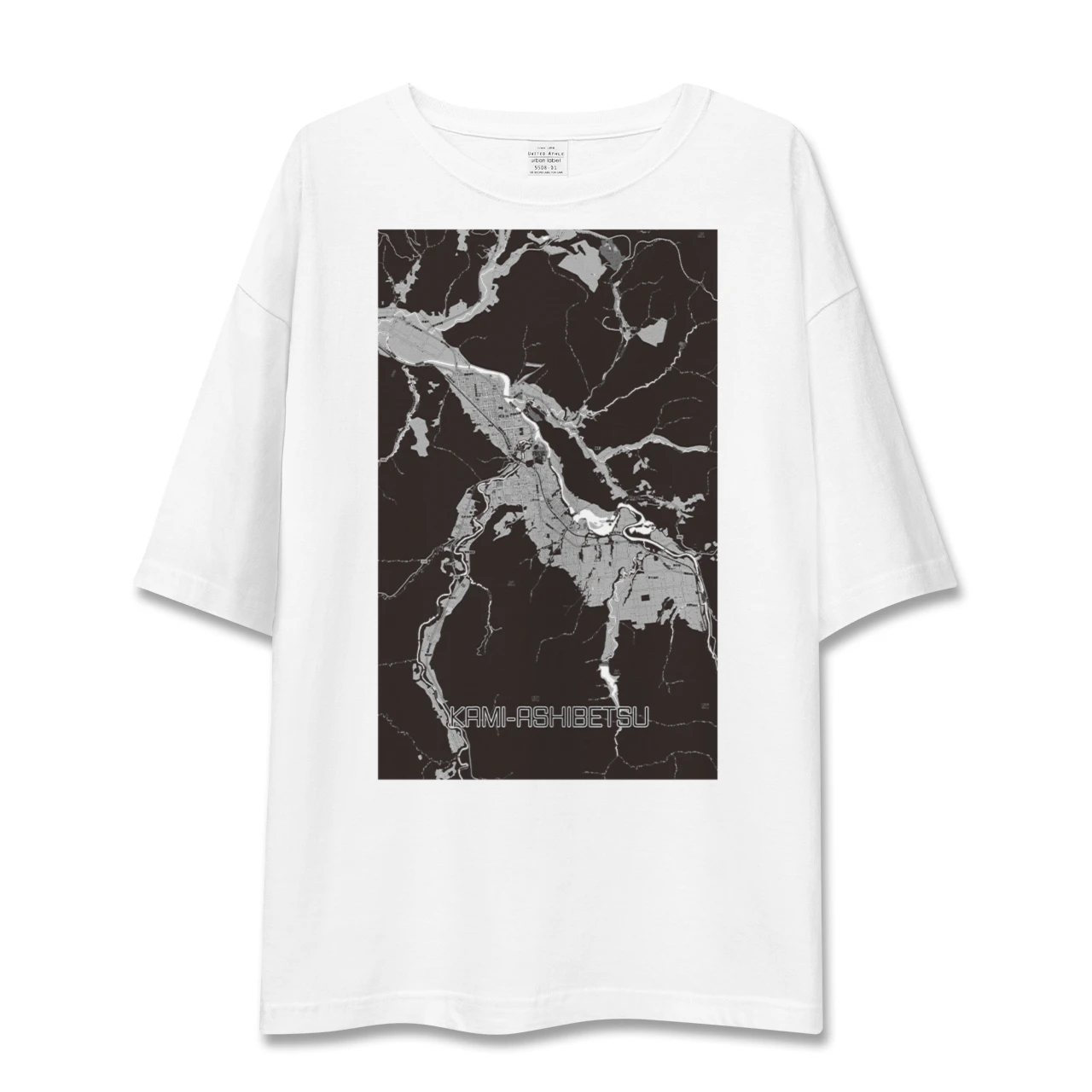 【上芦別(北海道)】地図柄ビッグシルエットTシャツ