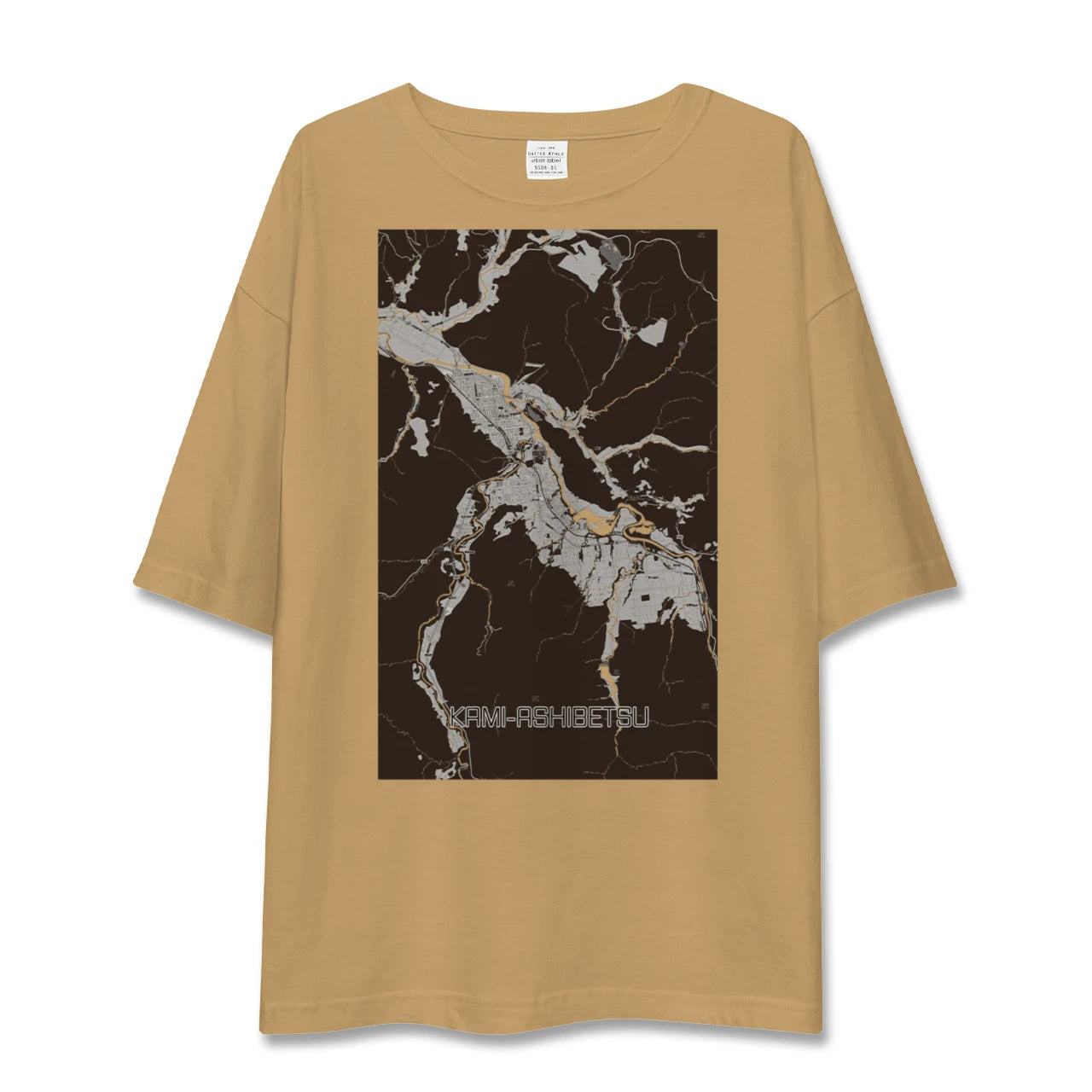 【上芦別(北海道)】地図柄ビッグシルエットTシャツ