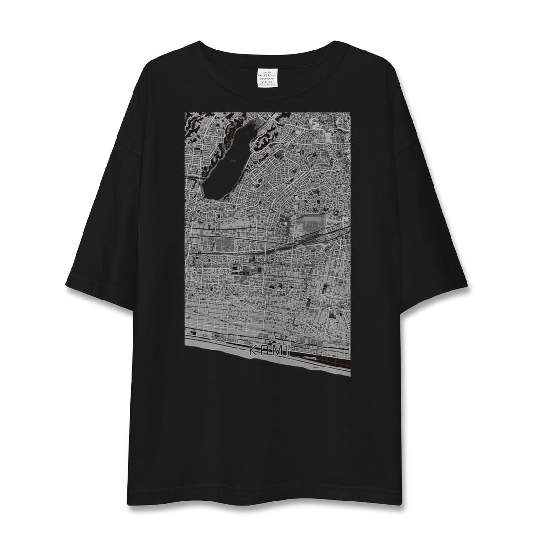 【可美(静岡県)】地図柄ビッグシルエットTシャツ