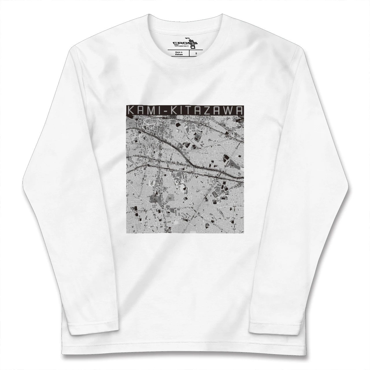 【上北沢(東京都)】地図柄ロングスリーブTシャツ